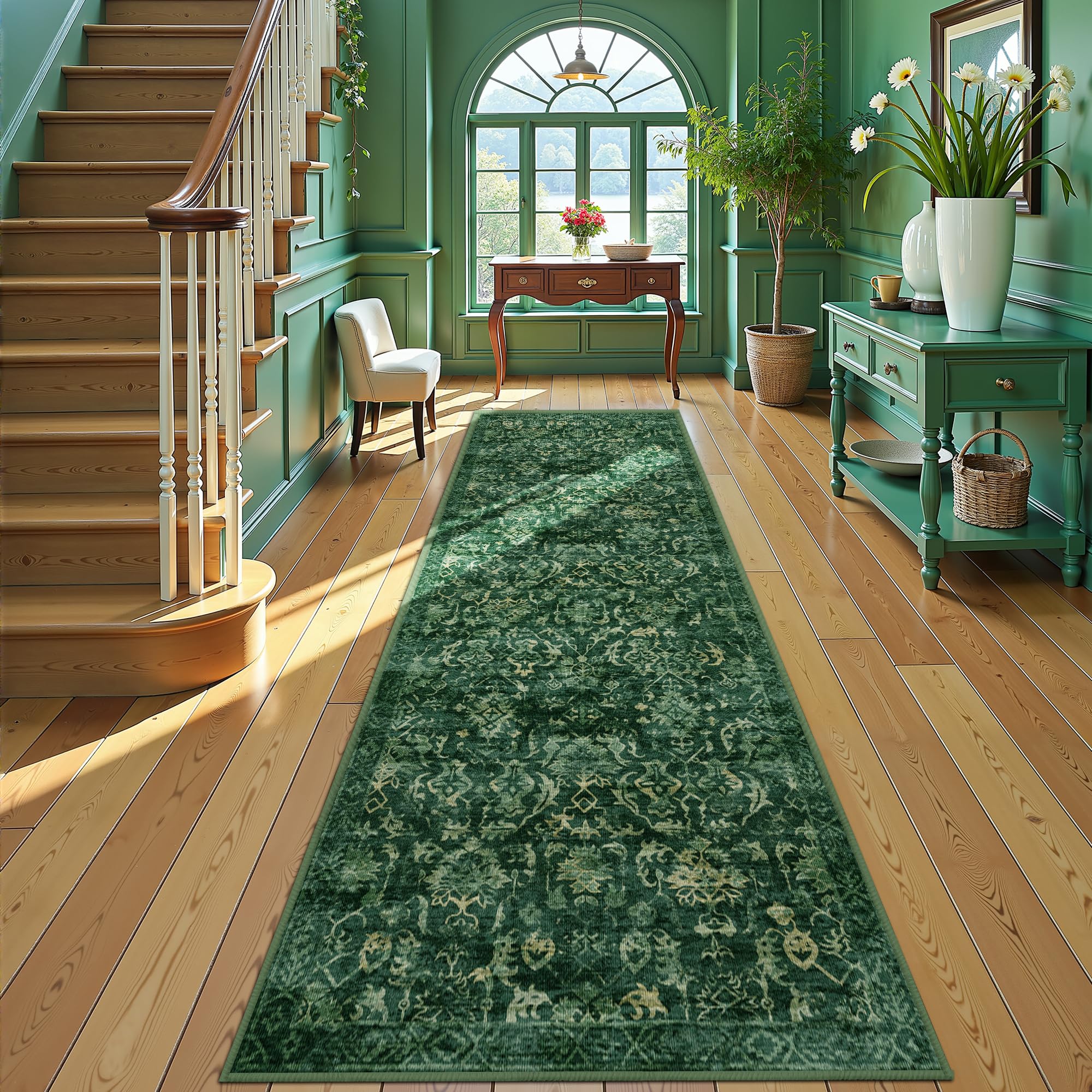 Sage Neutral Large Area Rug 9x12 for Living Room, Washable Rug for Dining Room Bedroom, Anti-Slip Low-Pile and Soft Accent Rug Farmhouse Office Home Decor Light Green - pokemaSage Neutral Large Area Rug 9x12 for Living Room, Washable Rug for Dining Room Bedroom, Anti-Slip Low-Pile and Soft Accent Rug Farmhouse Office Home Decor Light Green