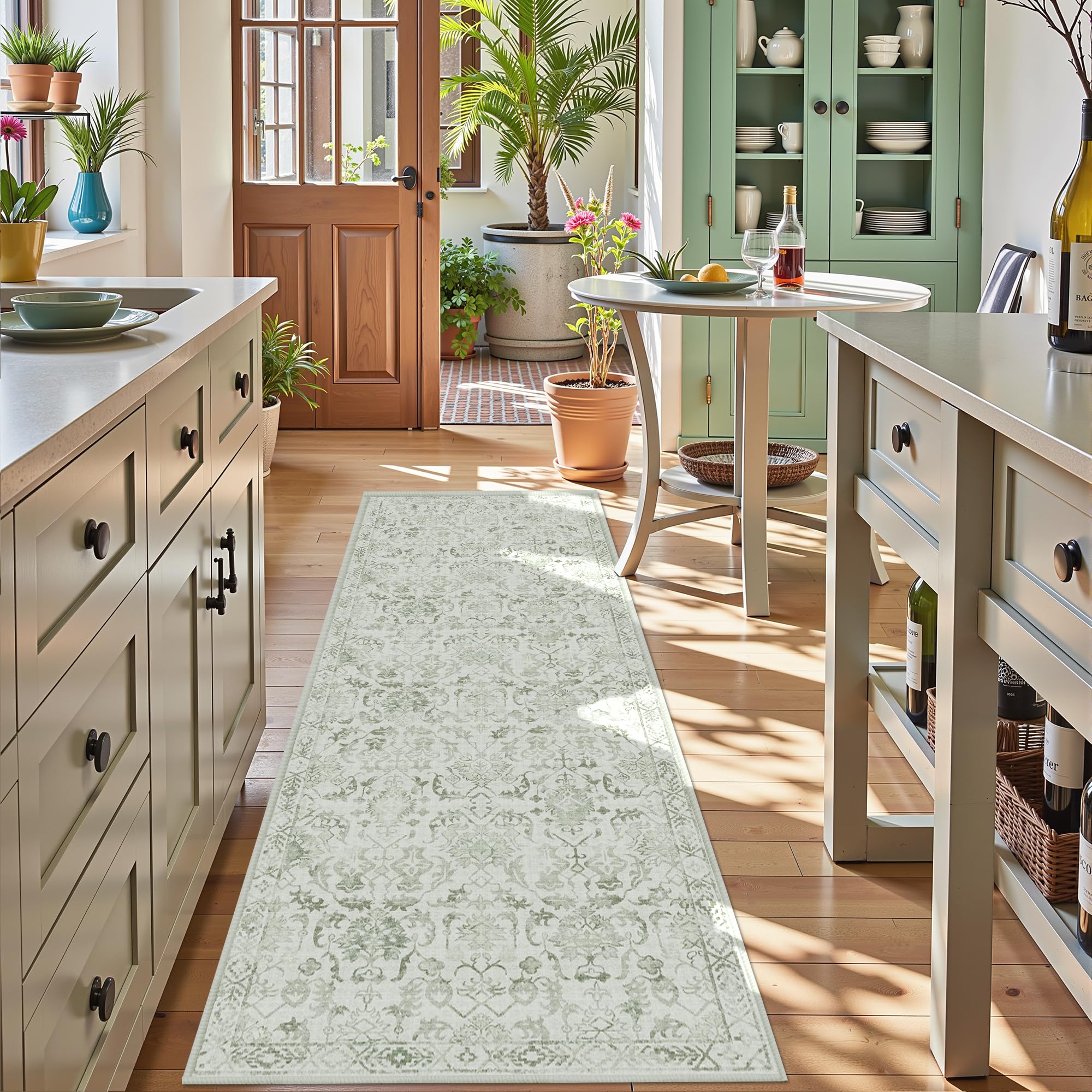 Sage Neutral Large Area Rug 9x12 for Living Room, Washable Rug for Dining Room Bedroom, Anti-Slip Low-Pile and Soft Accent Rug Farmhouse Office Home Decor Light Green - pokemaSage Neutral Large Area Rug 9x12 for Living Room, Washable Rug for Dining Room Bedroom, Anti-Slip Low-Pile and Soft Accent Rug Farmhouse Office Home Decor Light Green