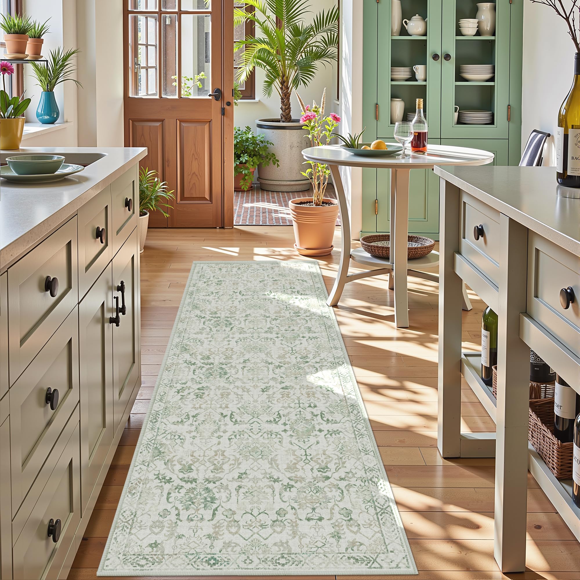 Sage Neutral Large Area Rug 9x12 for Living Room, Washable Rug for Dining Room Bedroom, Anti-Slip Low-Pile and Soft Accent Rug Farmhouse Office Home Decor Light Green - pokemaSage Neutral Large Area Rug 9x12 for Living Room, Washable Rug for Dining Room Bedroom, Anti-Slip Low-Pile and Soft Accent Rug Farmhouse Office Home Decor Light Green