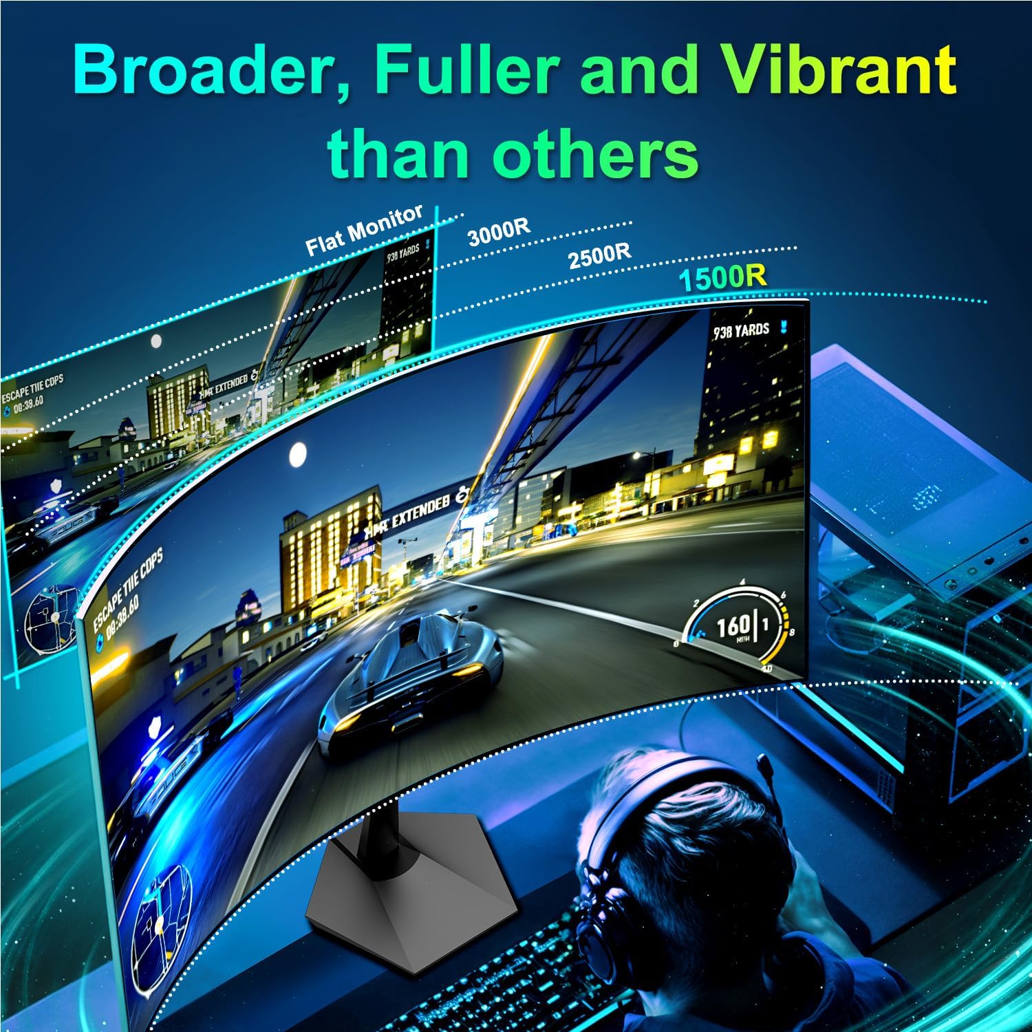 SANSUI Curved 27 Inch Monitor 160Hz 1Ms FHD 1080P Computer Screen 1500R|HDMI & DP|4000:1|110% sRGB|VESA Compatible, for Tablet, Desktop, Laptop and PC Work Gaming - pokemaSANSUI Curved 27 Inch Monitor 160Hz 1Ms FHD 1080P Computer Screen 1500R|HDMI & DP|4000:1|110% sRGB|VESA Compatible, for Tablet, Desktop, Laptop and PC Work Gaming