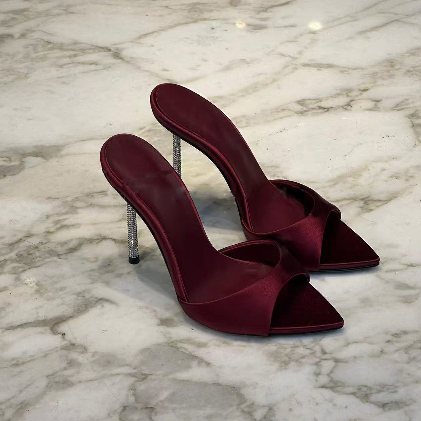 Sexy Stiletto-heel Pointed-toe Sandals - pokema9bf8ca166f7593be0178d505ceb3b1af