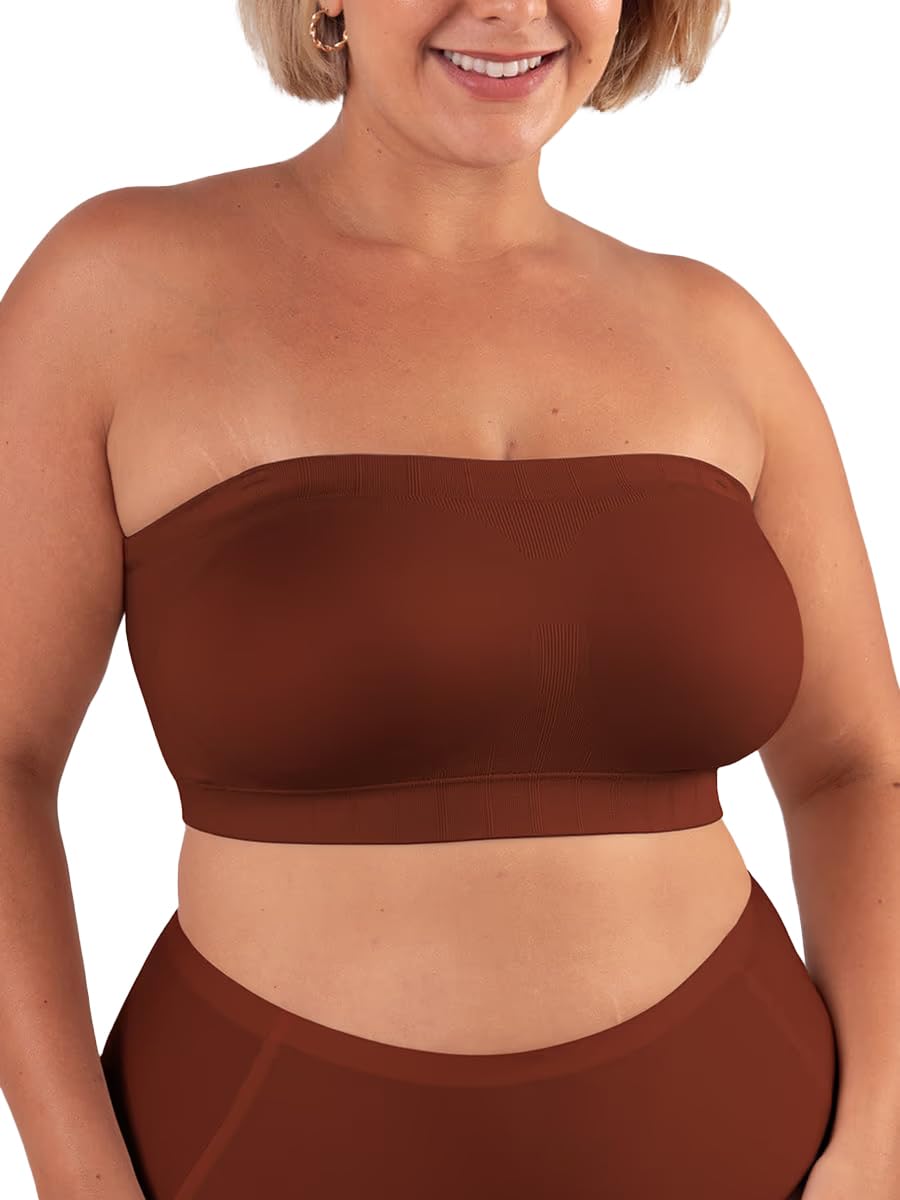 SHAPERMINT Soutien-gorge convertible sans bretelles pour femme - Soutien-gorge bandeau sans bretelles, haut bandeau, soutien-gorge sans armatures - pokemaSHAPERMINT Soutien-gorge convertible sans bretelles pour femme - Soutien-gorge bandeau sans bretelles, haut bandeau, soutien-gorge sans armatures