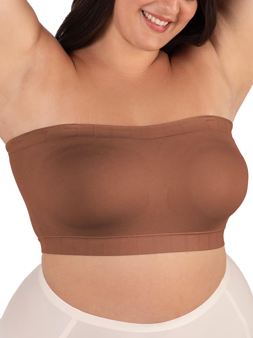 SHAPERMINT Soutien-gorge convertible sans bretelles pour femme - Soutien-gorge bandeau sans bretelles, haut bandeau, soutien-gorge sans armatures - pokemaSHAPERMINT Soutien-gorge convertible sans bretelles pour femme - Soutien-gorge bandeau sans bretelles, haut bandeau, soutien-gorge sans armatures