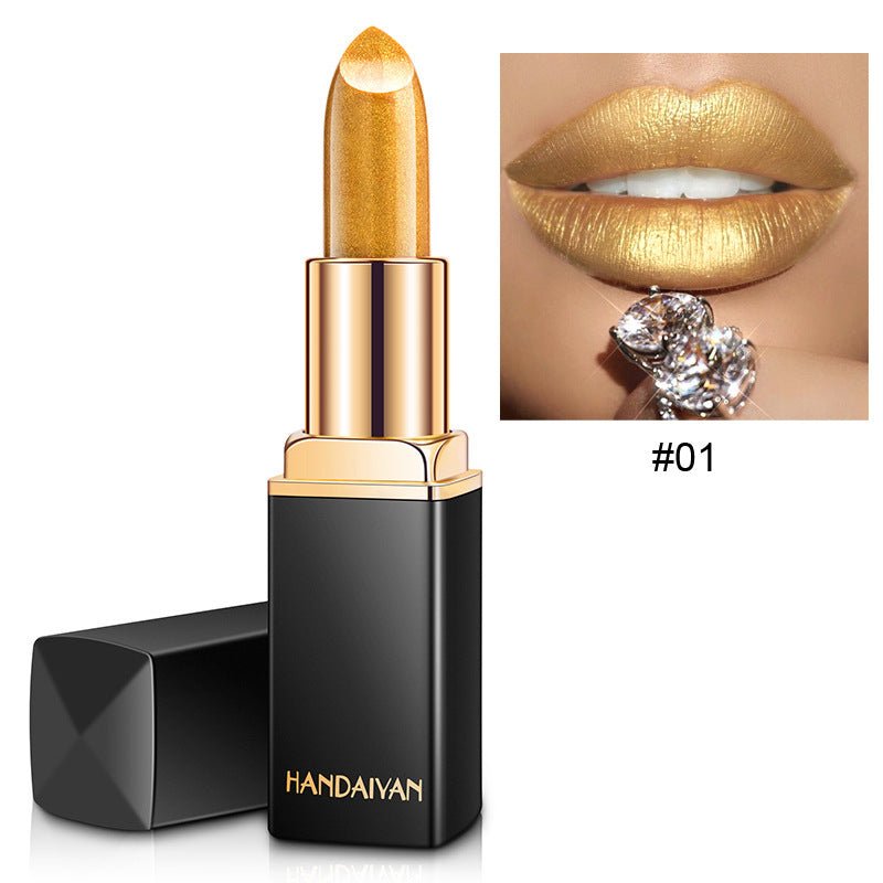 Shiny Metallic Lipstick Pearlescent Color Temperature Change Lipstick Gilt Lipstick - pokemab5188d563021a0383efb79df70205e0b