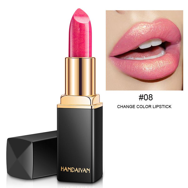 Shiny Metallic Lipstick Pearlescent Color Temperature Change Lipstick Gilt Lipstick - pokemaacd6b8f52b0475636f85820ab6759cce