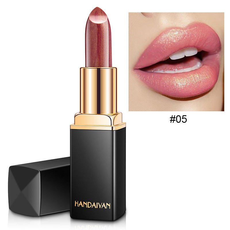 Shiny Metallic Lipstick Pearlescent Color Temperature Change Lipstick Gilt Lipstick - pokema5e897bff0635cc6982c1895604fd36e0