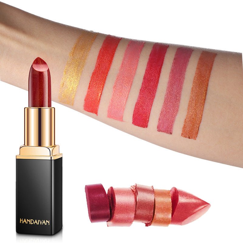 Shiny Metallic Lipstick Pearlescent Color Temperature Change Lipstick Gilt Lipstick - pokemad716dba1e8b8f245f678789e11e6d14f