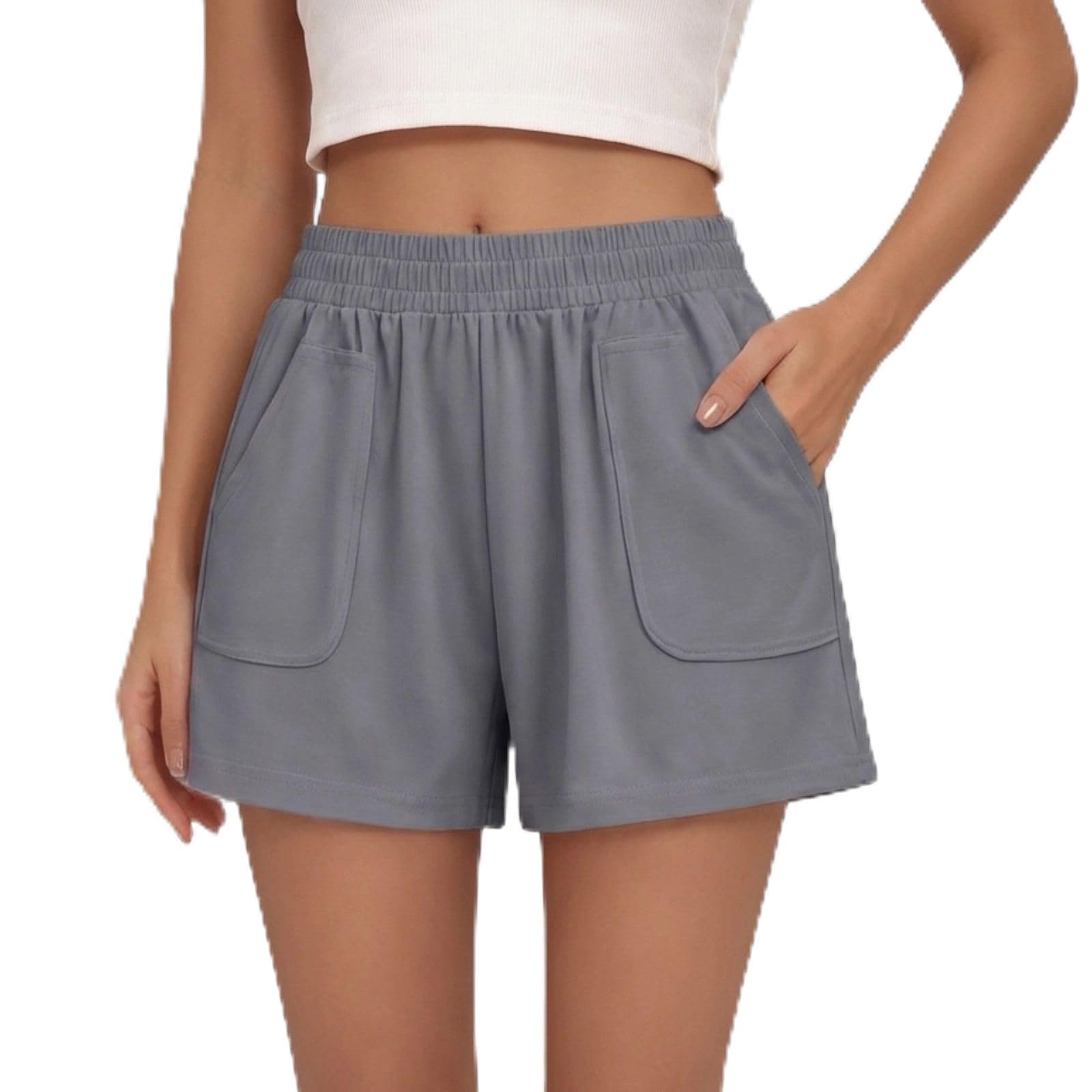 Short décontracté pour femme, short athlétique confortable avec poches - pokemaShort décontracté pour femme, short athlétique confortable avec poches