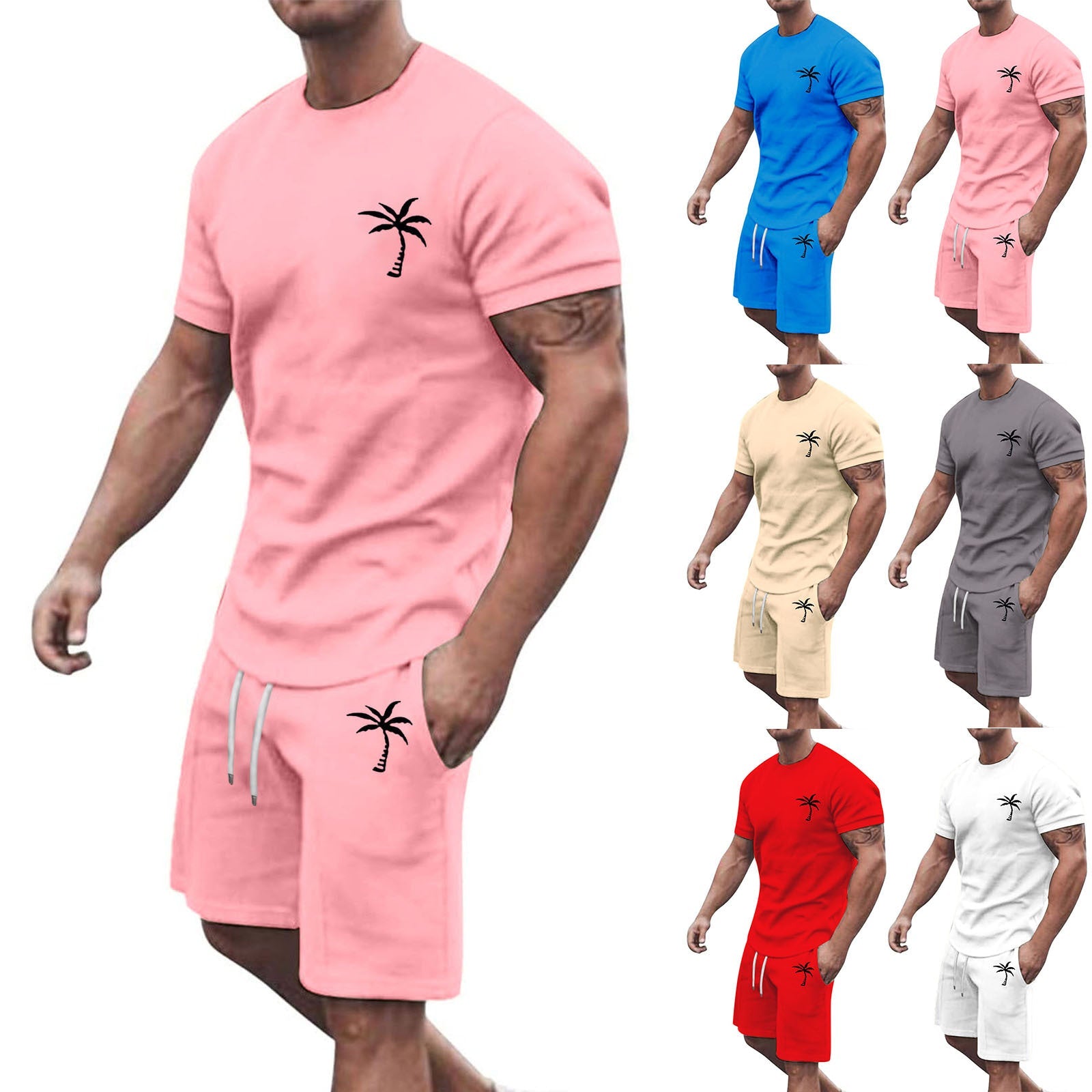 Short-sleeved Shorts Sports And Leisure Suit - pokema420947daf388c091233f9e6b31186e41