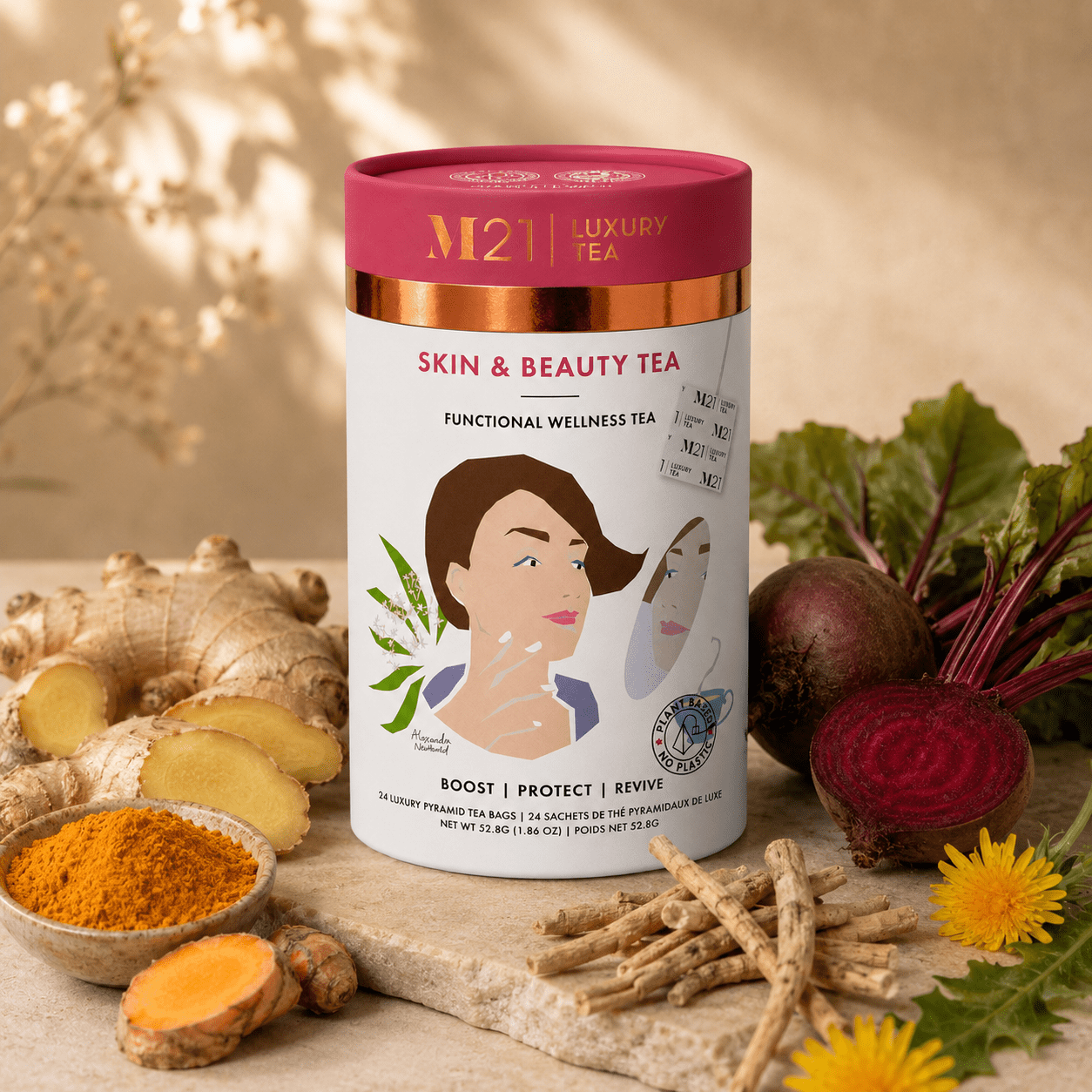 Skin and Beauty Luxury herbal tea | Canadian | 24ct - pokemaSkin and Beauty Luxury herbal tea | Canadian | 24ct