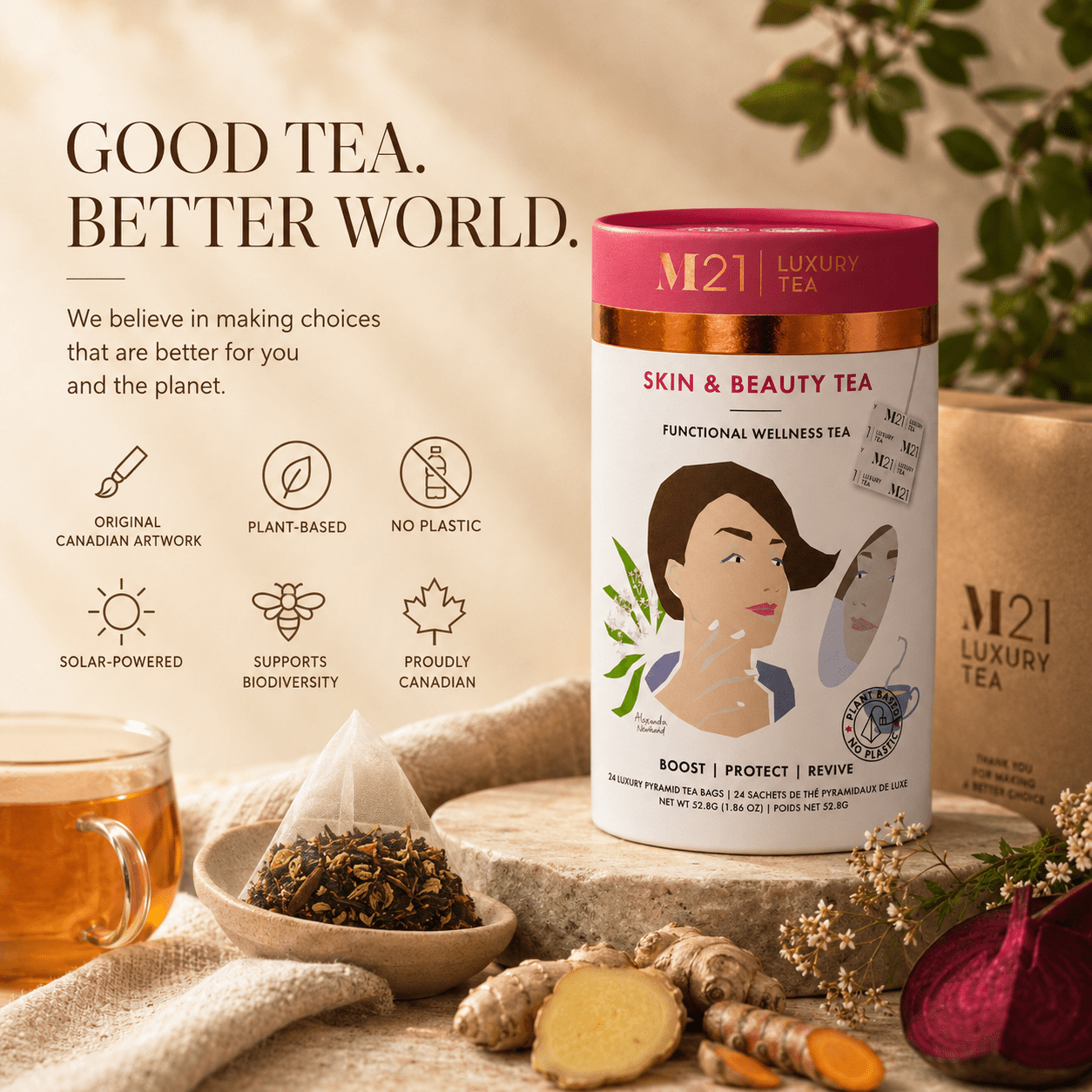 Skin and Beauty Luxury herbal tea | Canadian | 24ct - pokemaSkin and Beauty Luxury herbal tea | Canadian | 24ct