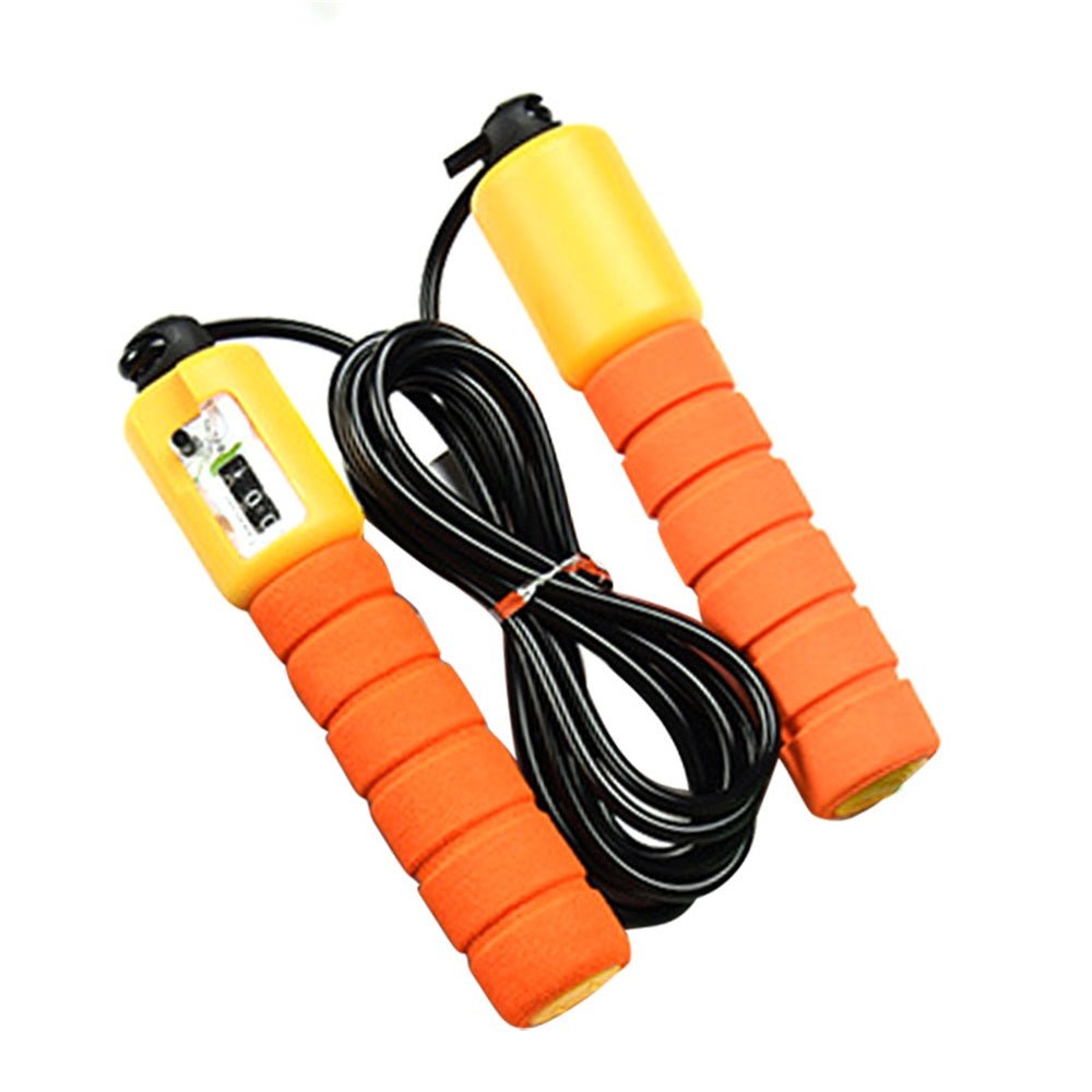 Skipping Rope With Counter Adjustable Length Counter Wear-resistant Foam Cotton Handle JumpRope Exercise Portable Sports Training Equipment - pokemad28b4f638cf1edc3cbbb688000c91538