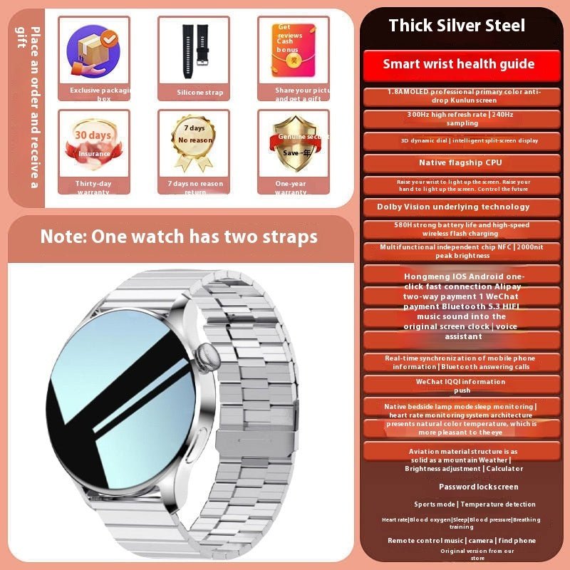 Smart Watch Bluetooth Calling Heart Rate Blood Pressure Multifunction - pokema1378b19798d528eef16b3f7948652aa0