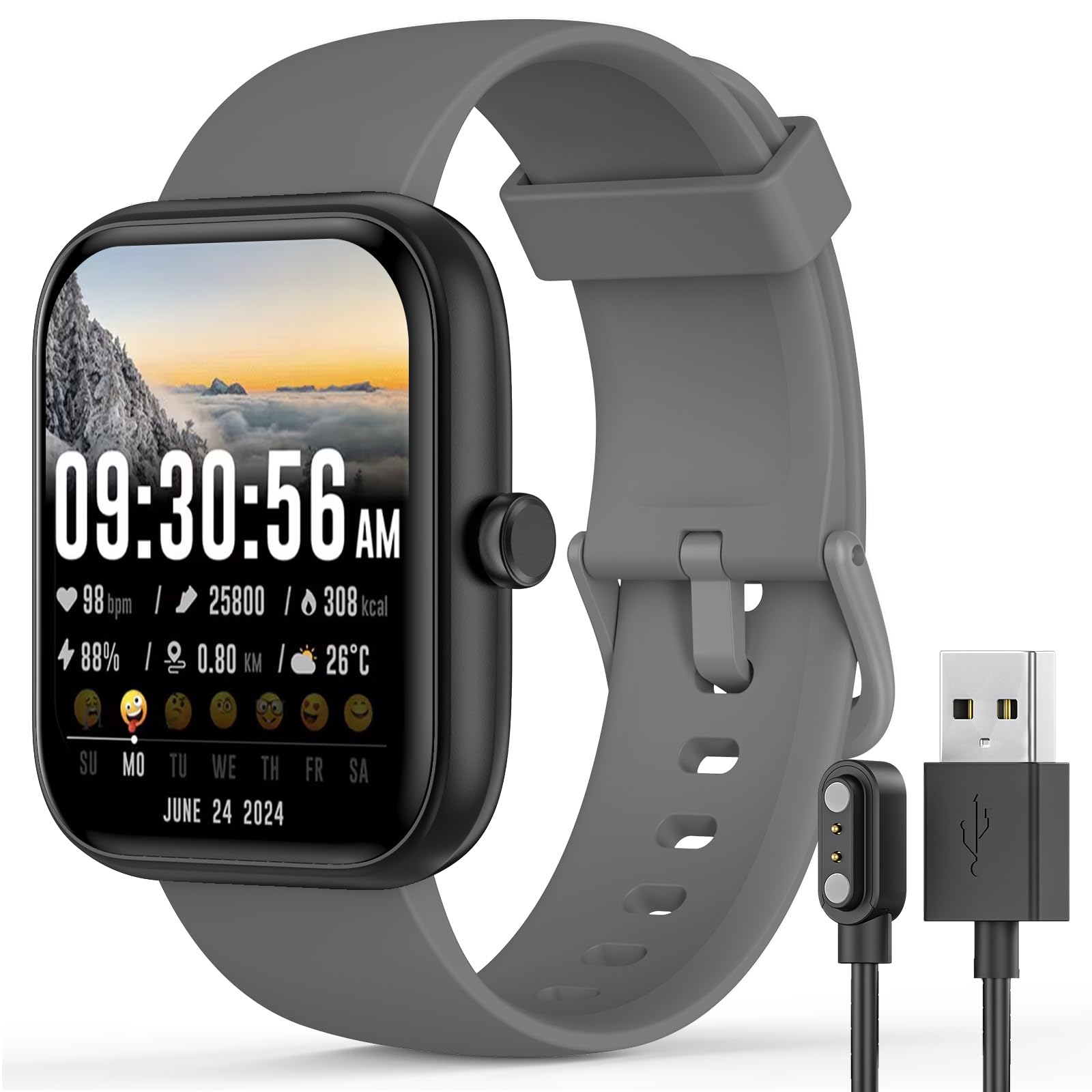 Smart Watch for Men Women with Bluetooth Call, Alexa Built-in, Heart Rate & Sleep Monitor, 1.83" DIY Dial Fitness Watch with 100+ Sport Modes, IP68 Waterproof, Compatible with Android iOS - pokemaSmart Watch for Men Women with Bluetooth Call, Alexa Built-in, Heart Rate & Sleep Monitor, 1.83" DIY Dial Fitness Watch with 100+ Sport Modes, IP68 Waterproof, Compatible with Android iOS