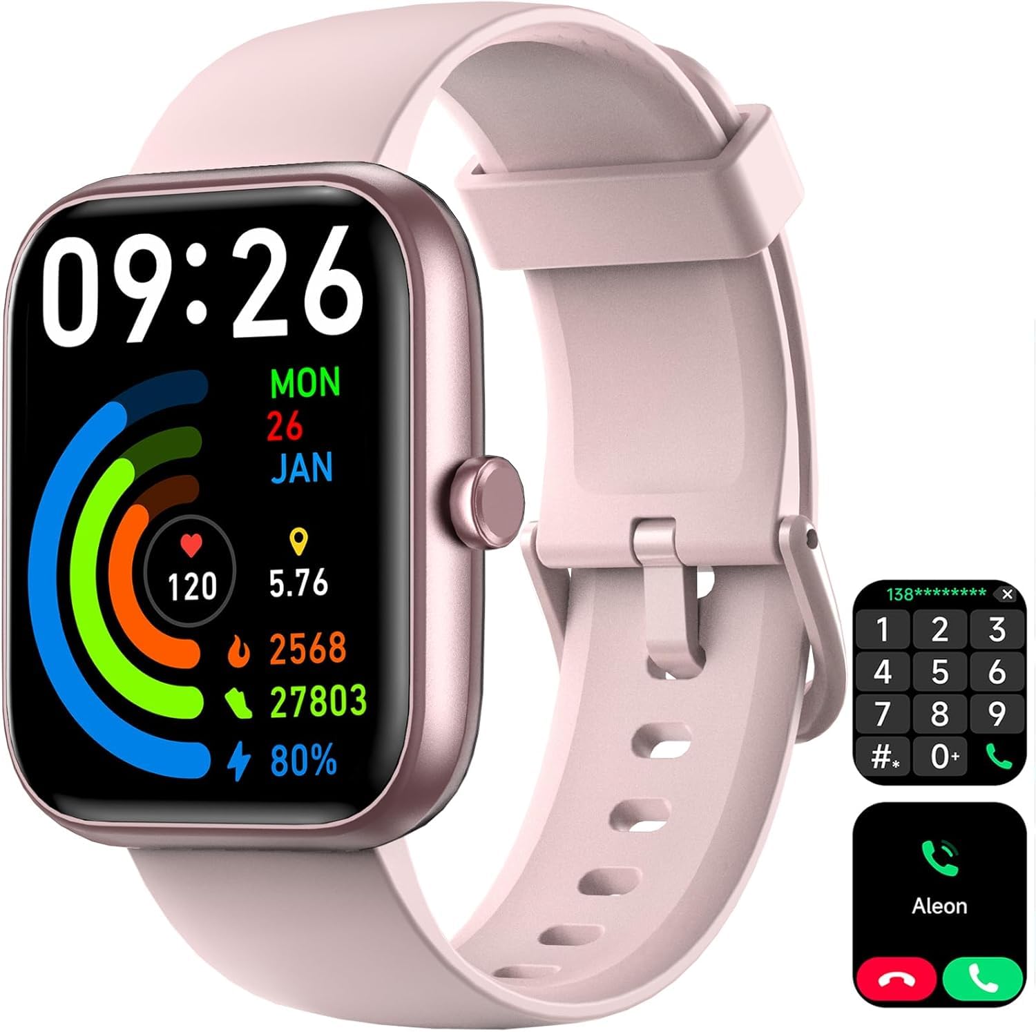 Smart Watch for Men Women with Bluetooth Call, Alexa Built-in, Heart Rate & Sleep Monitor, 1.83" DIY Dial Fitness Watch with 100+ Sport Modes, IP68 Waterproof, Compatible with Android iOS - pokemaSmart Watch for Men Women with Bluetooth Call, Alexa Built-in, Heart Rate & Sleep Monitor, 1.83" DIY Dial Fitness Watch with 100+ Sport Modes, IP68 Waterproof, Compatible with Android iOS