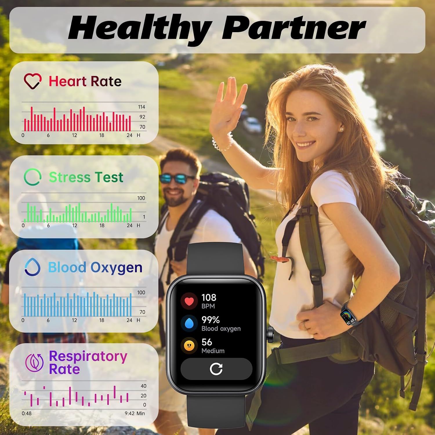 Smart Watch for Men Women with Bluetooth Call, Alexa Built-in, Heart Rate & Sleep Monitor, 1.83" DIY Dial Fitness Watch with 100+ Sport Modes, IP68 Waterproof, Compatible with Android iOS - pokemaSmart Watch for Men Women with Bluetooth Call, Alexa Built-in, Heart Rate & Sleep Monitor, 1.83" DIY Dial Fitness Watch with 100+ Sport Modes, IP68 Waterproof, Compatible with Android iOS