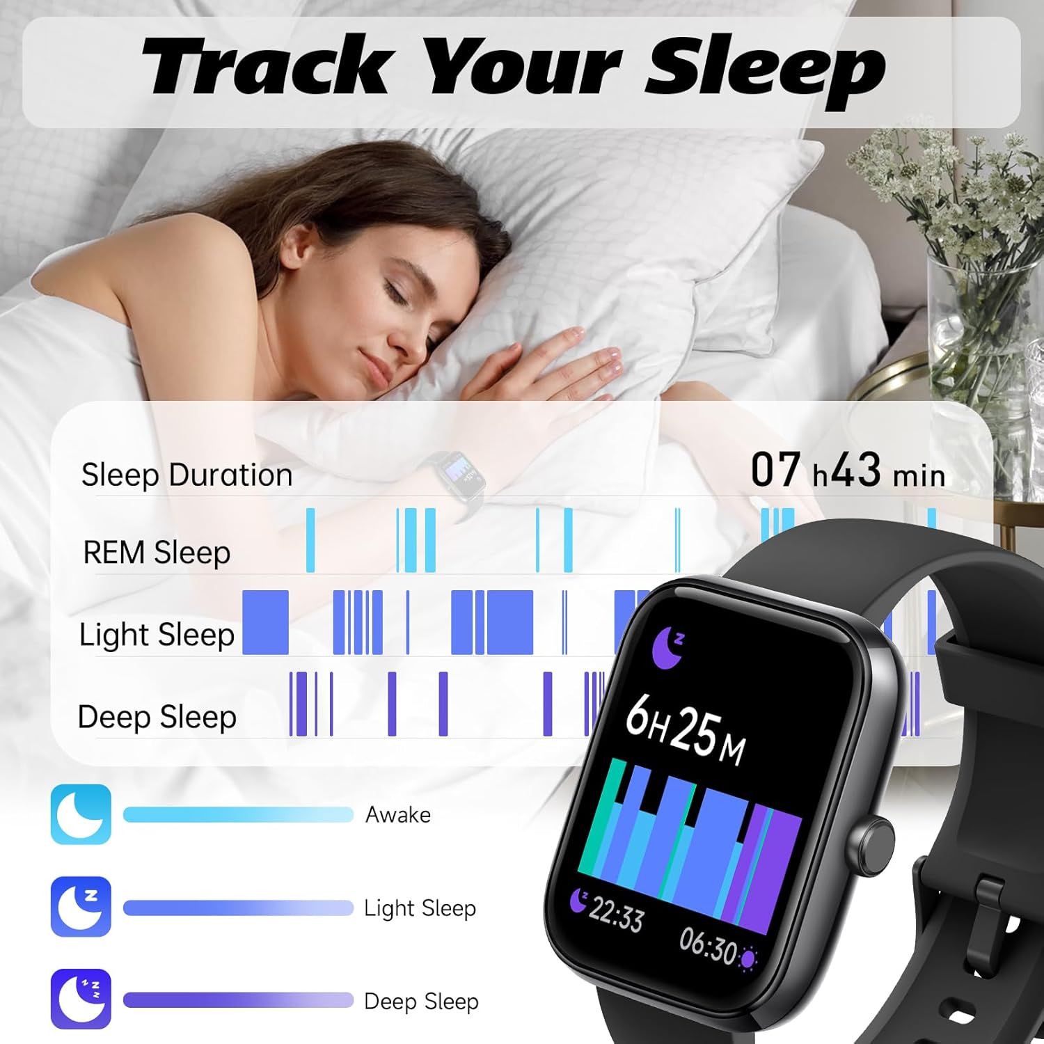 Smart Watch for Men Women with Bluetooth Call, Alexa Built-in, Heart Rate & Sleep Monitor, 1.83" DIY Dial Fitness Watch with 100+ Sport Modes, IP68 Waterproof, Compatible with Android iOS - pokemaSmart Watch for Men Women with Bluetooth Call, Alexa Built-in, Heart Rate & Sleep Monitor, 1.83" DIY Dial Fitness Watch with 100+ Sport Modes, IP68 Waterproof, Compatible with Android iOS