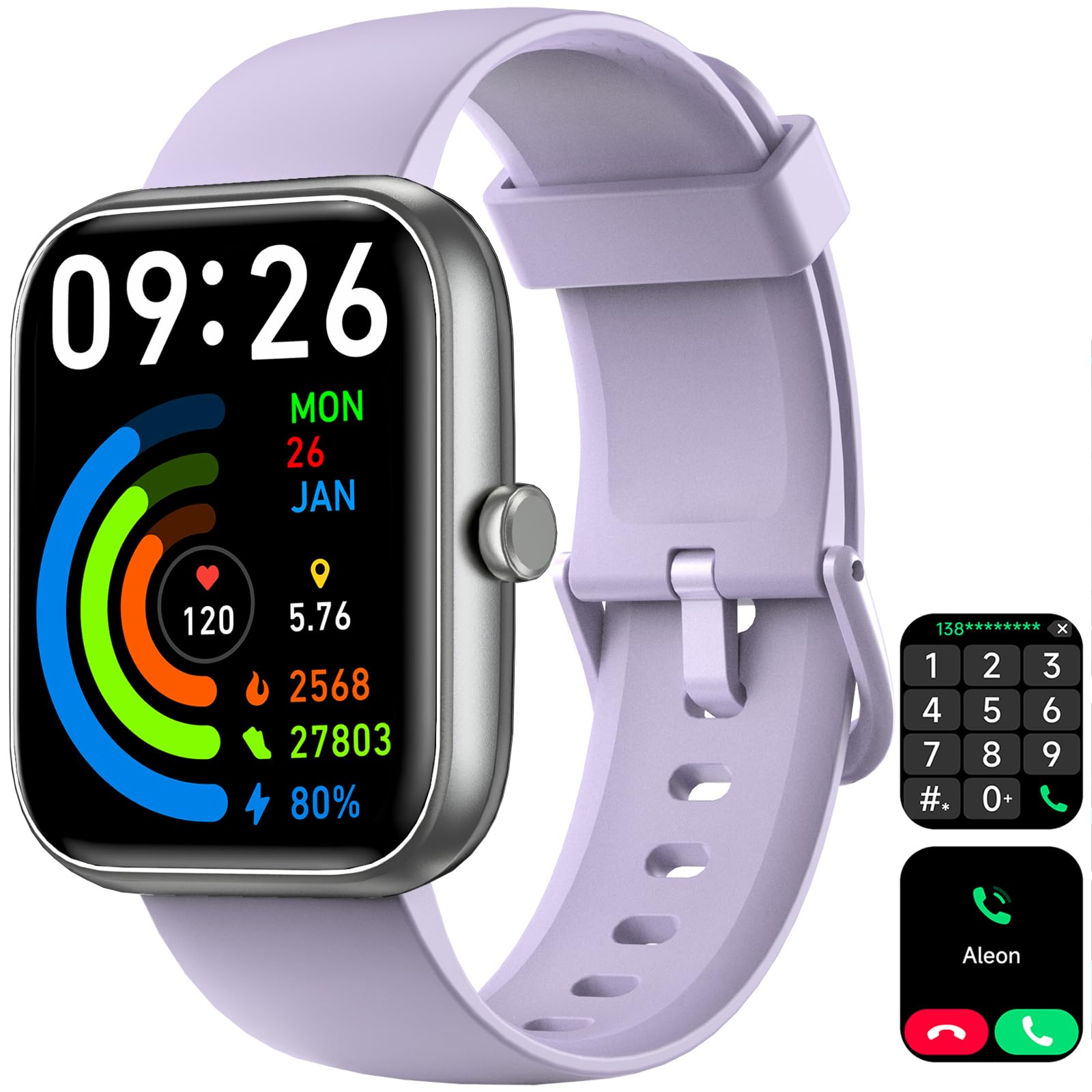 Smart Watch for Men Women with Bluetooth Call, Alexa Built-in, Heart Rate & Sleep Monitor, 1.83" DIY Dial Fitness Watch with 100+ Sport Modes, IP68 Waterproof, Compatible with Android iOS - pokemaSmart Watch for Men Women with Bluetooth Call, Alexa Built-in, Heart Rate & Sleep Monitor, 1.83" DIY Dial Fitness Watch with 100+ Sport Modes, IP68 Waterproof, Compatible with Android iOS