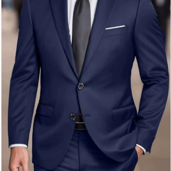 Solid-color Slim-fit Evening Suit Jacket - pokema2e8bf8feaa497aaaaad3164fdae2fb6d