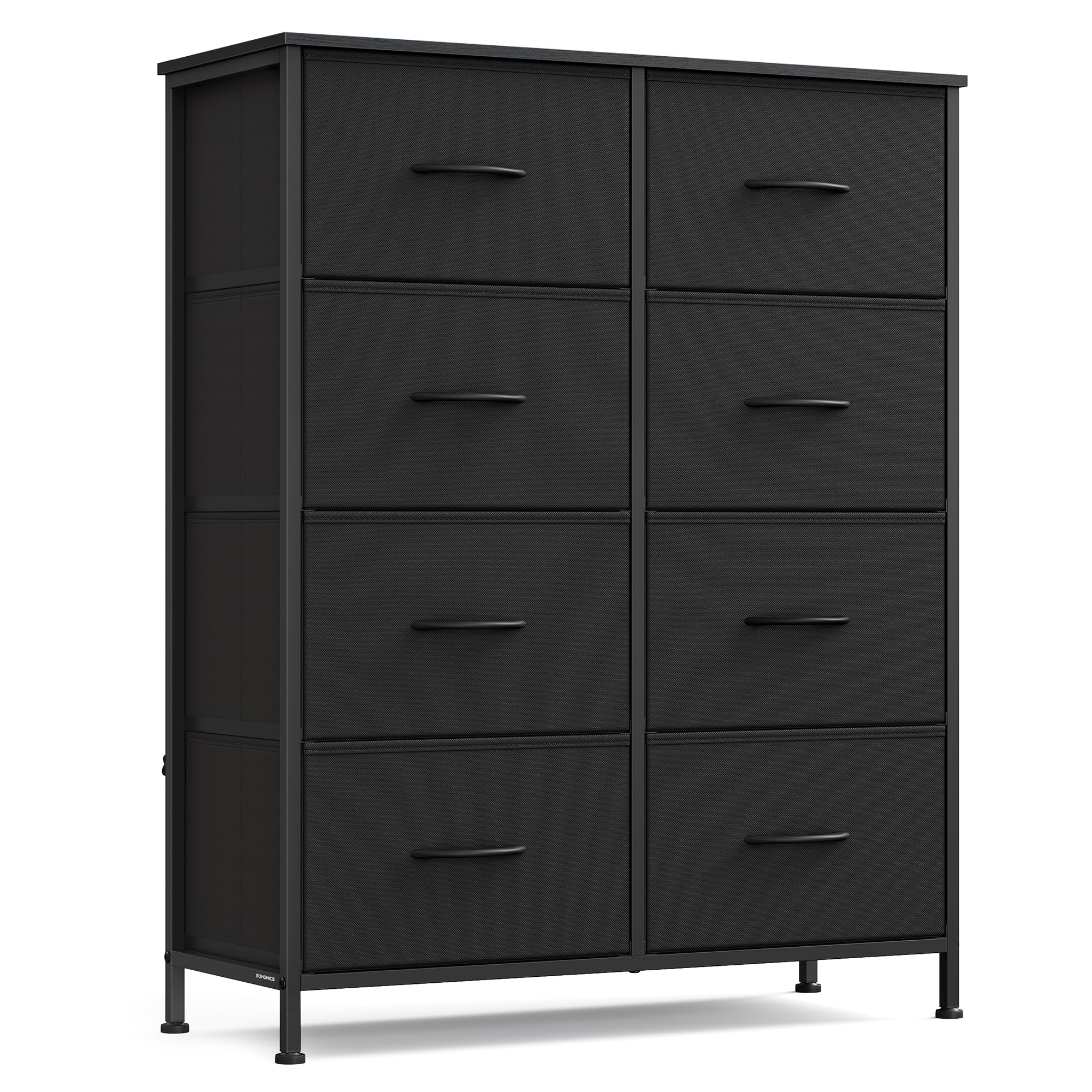 SONGMICS Chest of Drawers Storage Unit, Steel, 6 Drawers | BELLAH Collection, for Bedroom, Closet, Hallway, Living Room, Ink Black and Ebony Black, LGS123BH03 - pokemaSONGMICS Chest of Drawers Storage Unit, Steel, 6 Drawers | BELLAH Collection, for Bedroom, Closet, Hallway, Living Room, Ink Black and Ebony Black, LGS123BH03