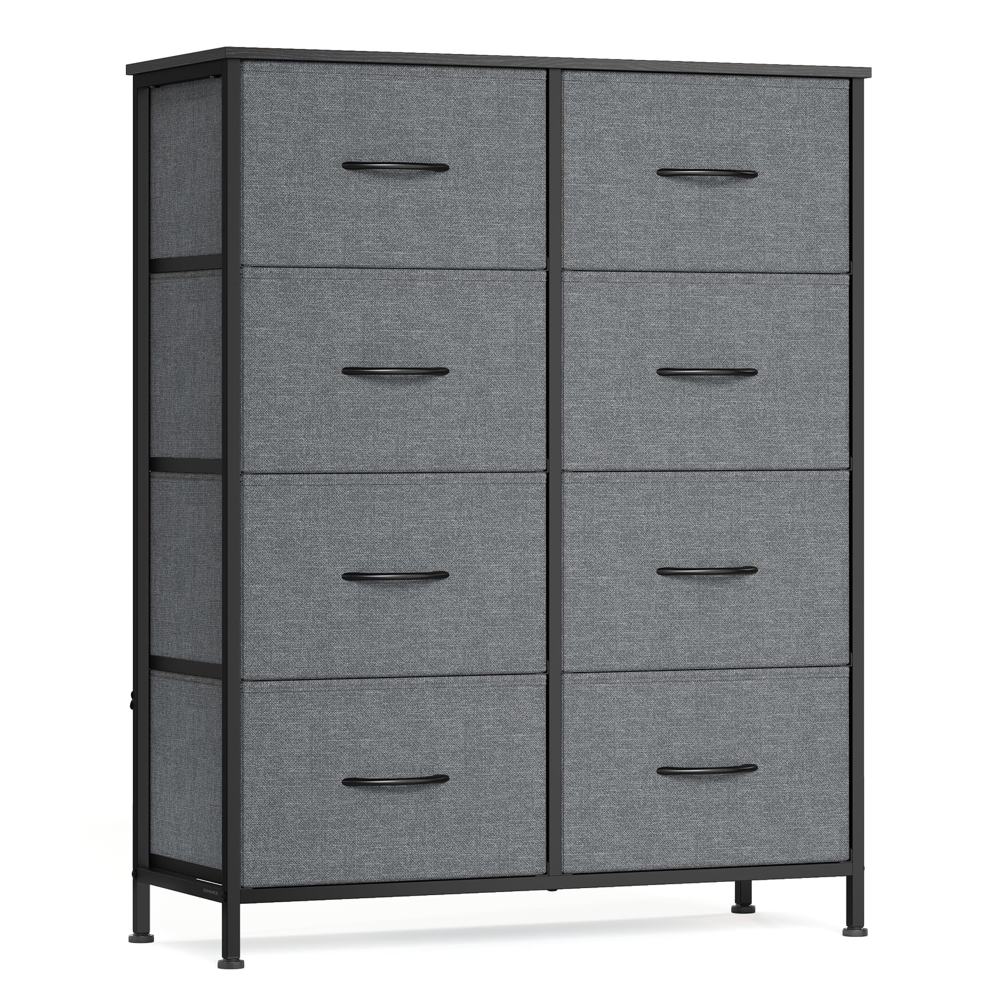 SONGMICS Chest of Drawers Storage Unit, Steel, 6 Drawers | BELLAH Collection, for Bedroom, Closet, Hallway, Living Room, Ink Black and Ebony Black, LGS123BH03 - pokemaSONGMICS Chest of Drawers Storage Unit, Steel, 6 Drawers | BELLAH Collection, for Bedroom, Closet, Hallway, Living Room, Ink Black and Ebony Black, LGS123BH03