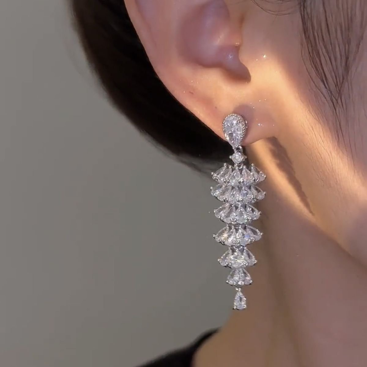 Sparkling Zircon Christmas Tree Drop Earrings For Women Trendy Xmas Tree Plant Dangle Earrings New Year Festival Party Jewelry - pokemaff36972cb0015fca97b35ff50f75d6da