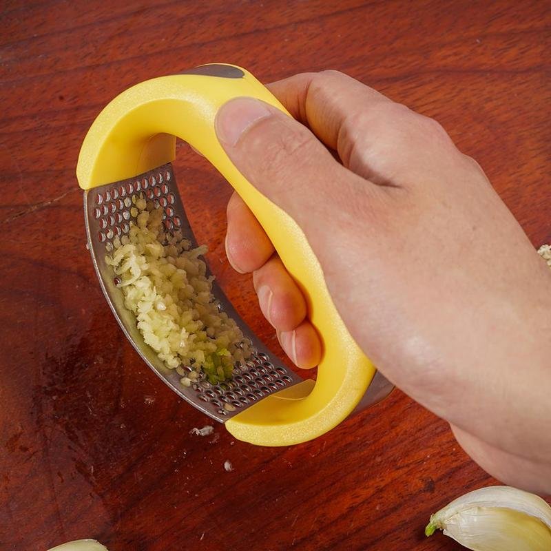 Stainless Steel Garlic Masher Garlic Press Household Manual Curve Fruit Vegetable Tools Kitchen Gadgets - pokemaa49a8d8a3da7ad14eba363d7d713285b