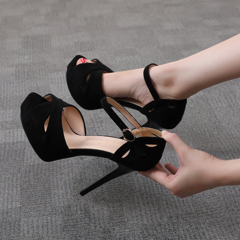 Stiletto High Heels Women's Fish Mouth Platform Sandals - pokemab6b9f12df4979fcc52155c4f577f4a45