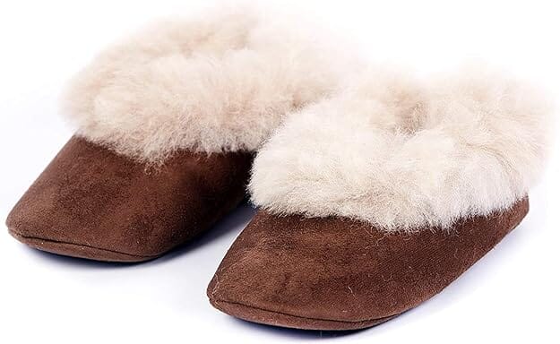 Suede and Fur Alpaca Slippers - pokemaSuede and Fur Alpaca Slippers