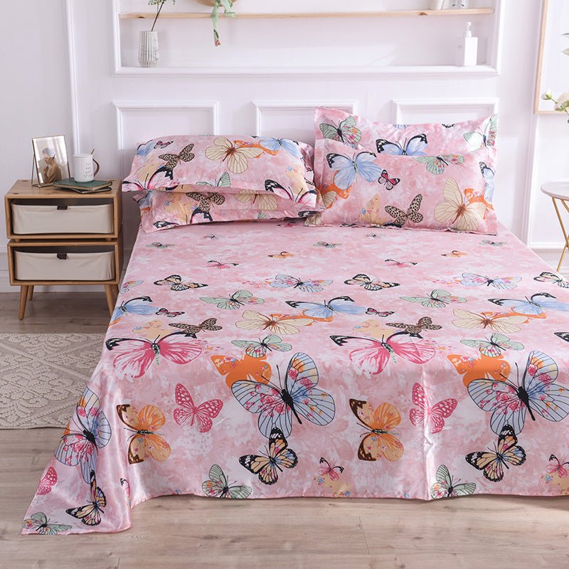 Summer Ice Silk Printing Home Textile Kit Single Bed Sheet Washed Silk Large Bed Sheet - pokema886f94b9afd53175cd1613978ad4572