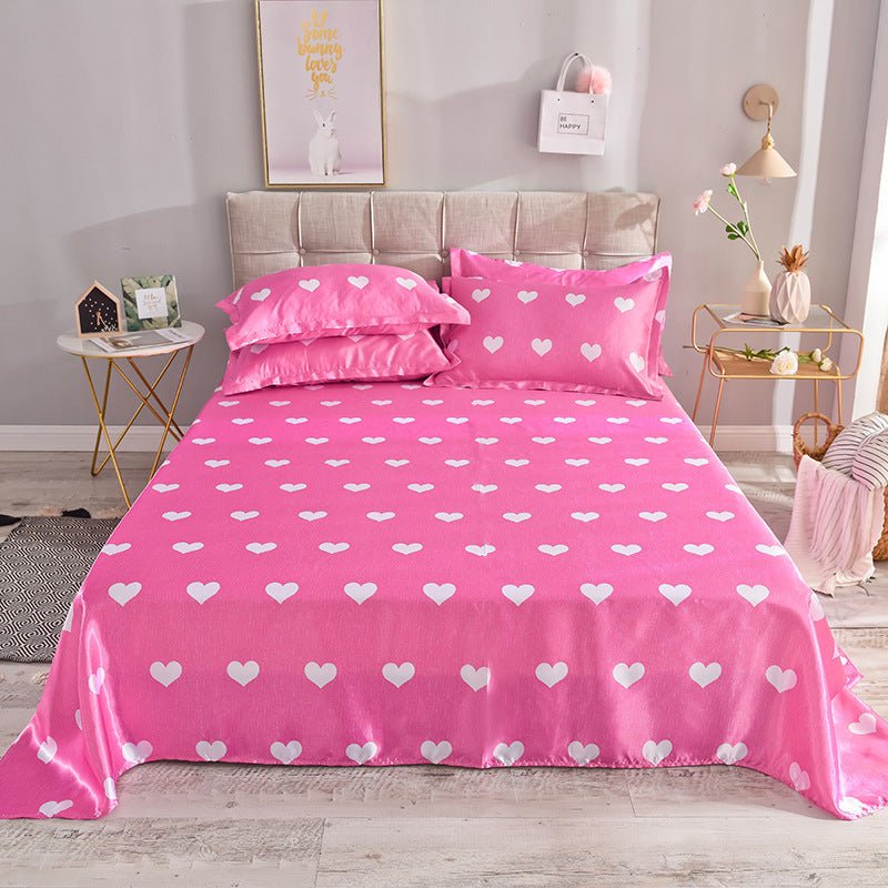 Summer Ice Silk Printing Home Textile Kit Single Bed Sheet Washed Silk Large Bed Sheet - pokema59eb5a6e7893318678f866fbdf7f350c
