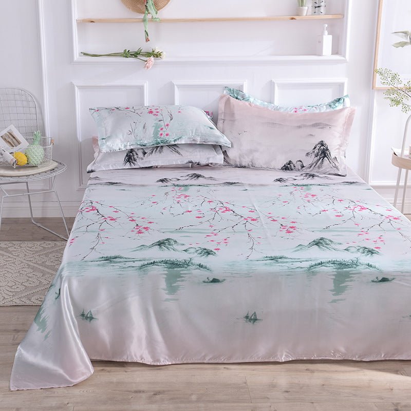 Summer Ice Silk Printing Home Textile Kit Single Bed Sheet Washed Silk Large Bed Sheet - pokemadfb0448181a2de3b0834154006f9c69b