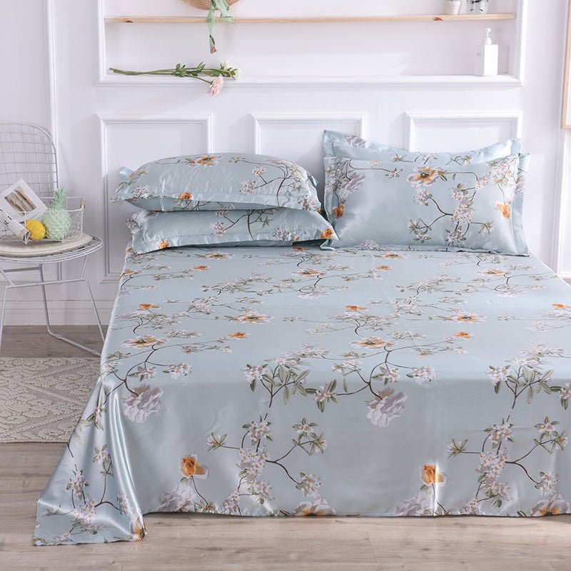 Summer Ice Silk Printing Home Textile Kit Single Bed Sheet Washed Silk Large Bed Sheet - pokema4a2342d96eb538e8466906ff8e02bdf1