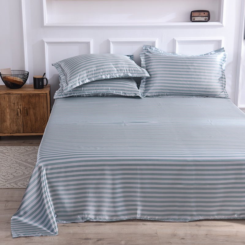 Summer Ice Silk Printing Home Textile Kit Single Bed Sheet Washed Silk Large Bed Sheet - pokemaf7755d080a9efd07b8e88c86b97b5341