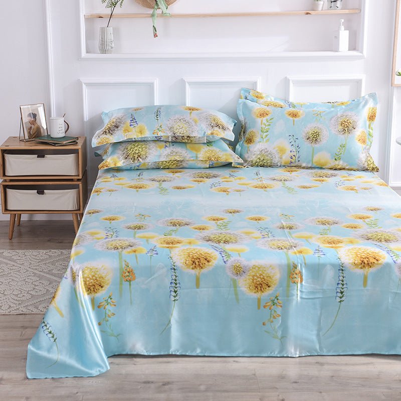 Summer Ice Silk Printing Home Textile Kit Single Bed Sheet Washed Silk Large Bed Sheet - pokema76456dd54886db72ba6b6ffb79722caa