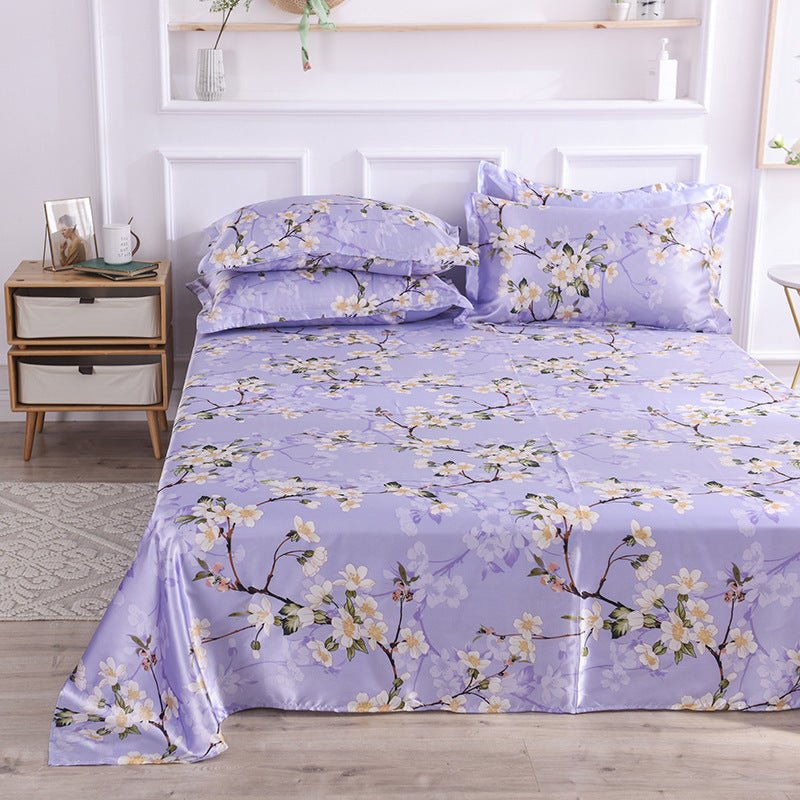 Summer Ice Silk Printing Home Textile Kit Single Bed Sheet Washed Silk Large Bed Sheet - pokemab12da95ec90eec44e08a178b2a44940