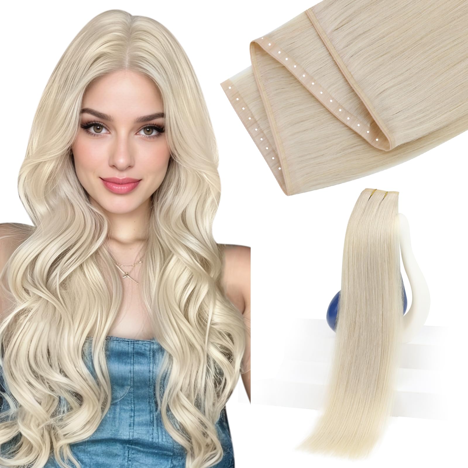 Sunny Hair Butterfly Weft Hair Extensions Human Hair 100g for Date Night | Double Layered Micro Bead Weft for Daily Wear, Golden Blonde Highlights, Layered Fullness, Party Styling, 18 Inch - pokemaSunny Hair Butterfly Weft Hair Extensions Human Hair 100g for Date Night | Double Layered Micro Bead Weft for Daily Wear, Golden Blonde Highlights, Layered Fullness, Party Styling, 18 Inch
