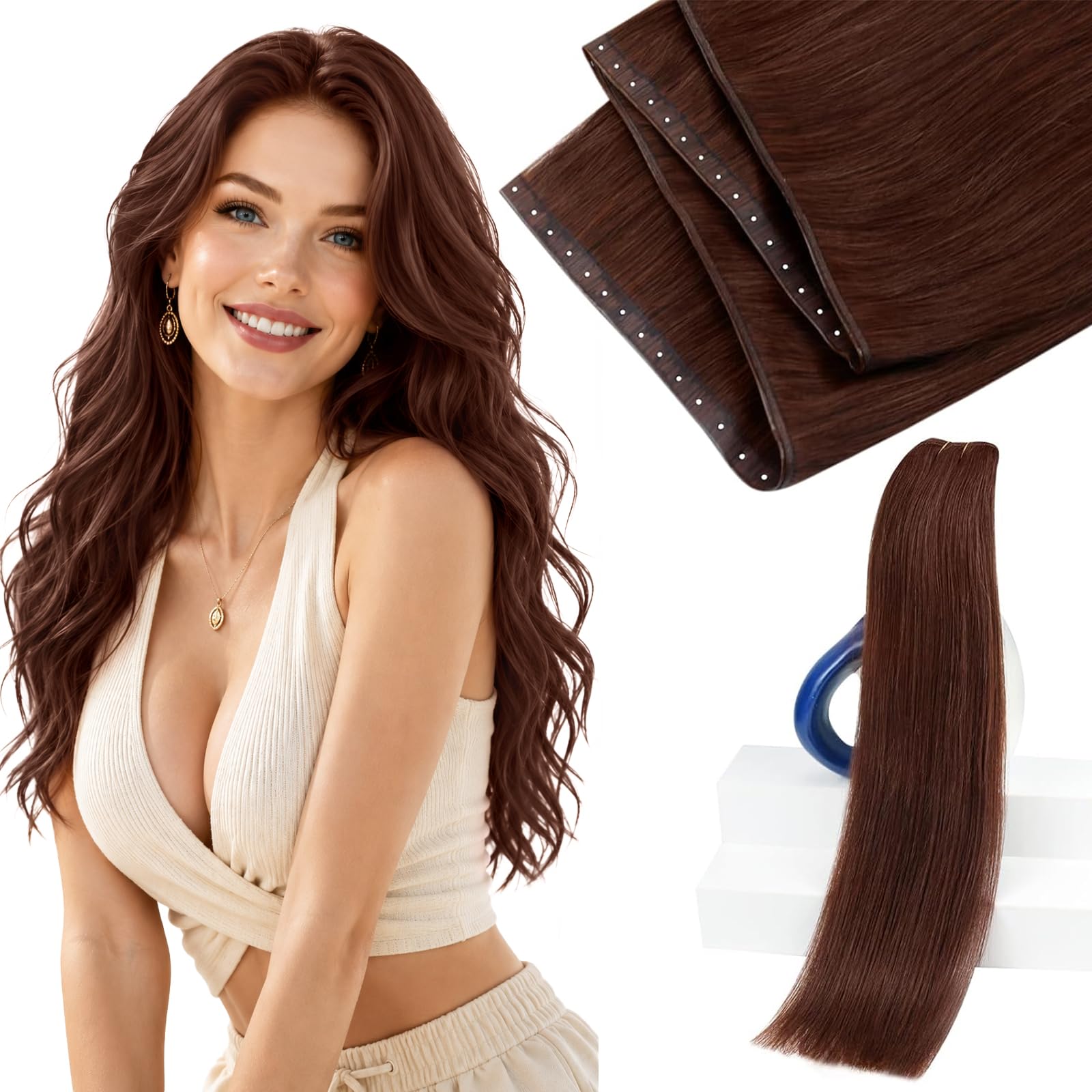 Sunny Hair Butterfly Weft Hair Extensions Human Hair 100g for Date Night | Double Layered Micro Bead Weft for Daily Wear, Golden Blonde Highlights, Layered Fullness, Party Styling, 18 Inch - pokemaSunny Hair Butterfly Weft Hair Extensions Human Hair 100g for Date Night | Double Layered Micro Bead Weft for Daily Wear, Golden Blonde Highlights, Layered Fullness, Party Styling, 18 Inch