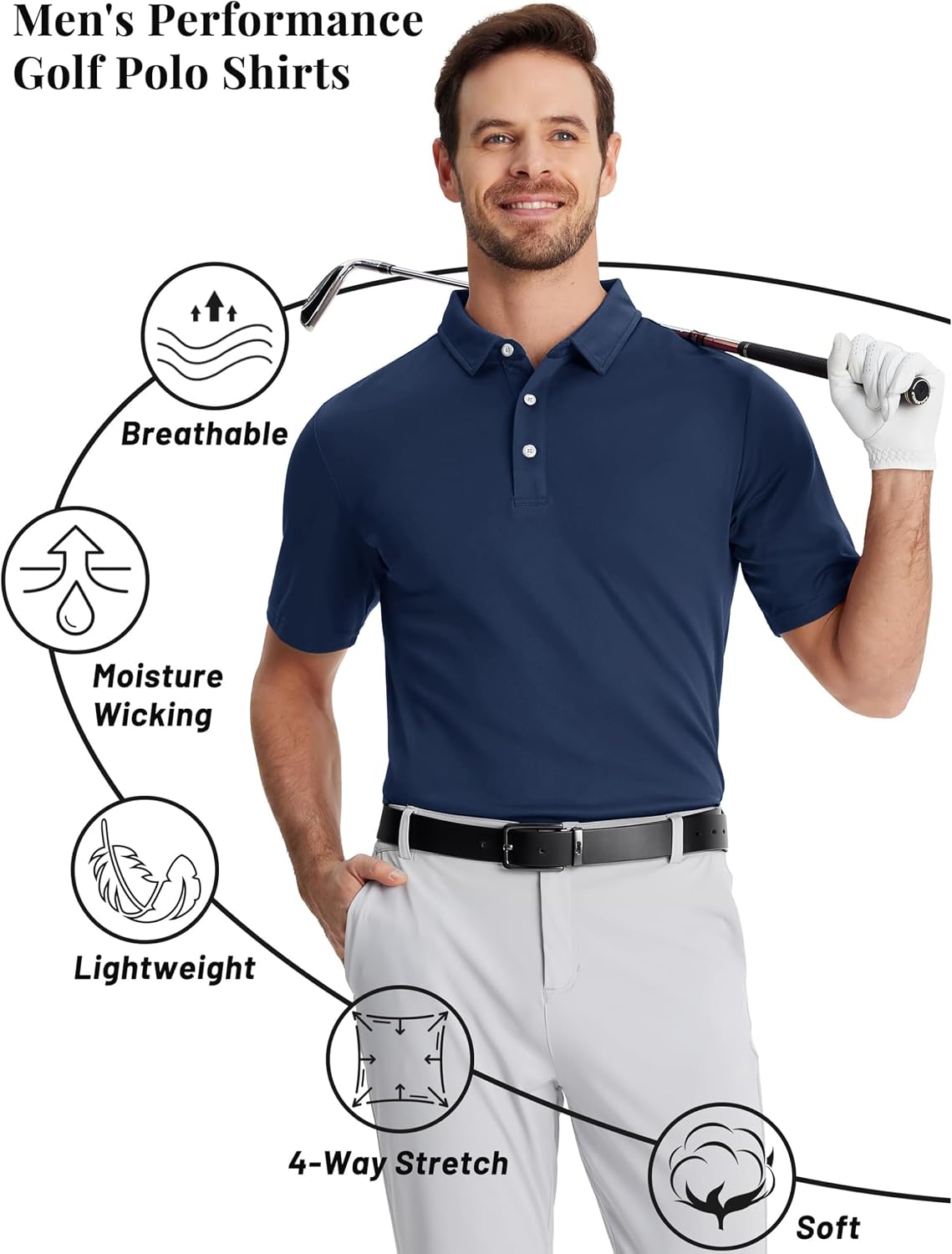 TACVASEN Mens Golf Polo Shirts Dry Fit Short Sleeve Collared Polos Performance Lightweight Casual Active Work T Shirts - pokemaTACVASEN Mens Golf Polo Shirts Dry Fit Short Sleeve Collared Polos Performance Lightweight Casual Active Work T Shirts