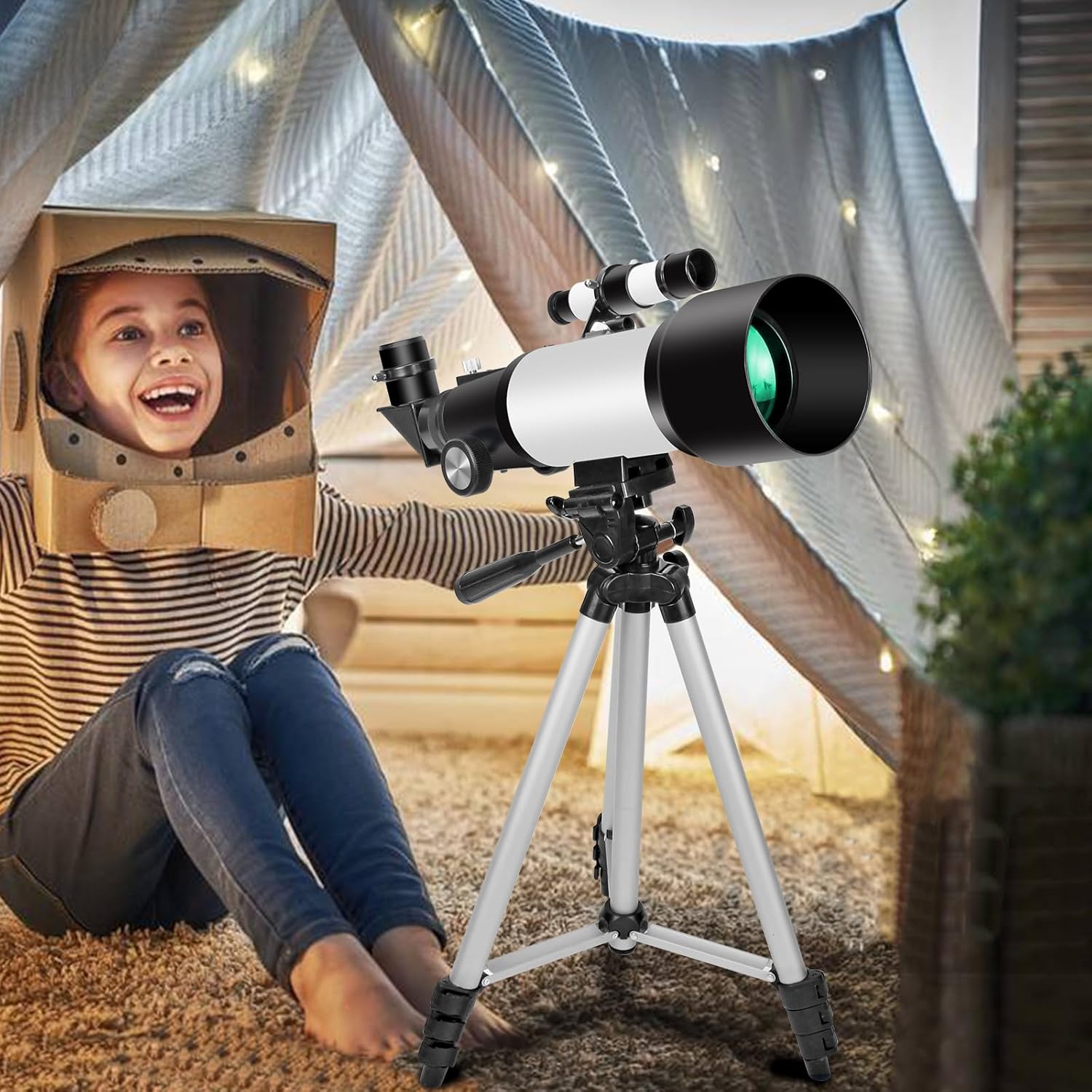 Telescope for Adults Beginners, 70mm Aperture 400mm AZ Mount Fully Multi-Coated Optics Refractor Portable Telescopes, Travel Telescope with Tripod Phone Adapter - pokemaTelescope for Adults Beginners, 70mm Aperture 400mm AZ Mount Fully Multi-Coated Optics Refractor Portable Telescopes, Travel Telescope with Tripod Phone Adapter