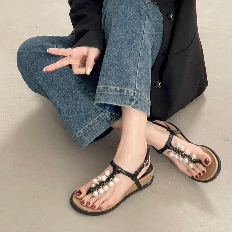 Thick Sole Height Increasing Wedge Thong Super High Heel Sandals Women 2026 New Summer For Dresses Comfortable Thong Roman Shoes - pokemaed03021756265544faa7970b168c268