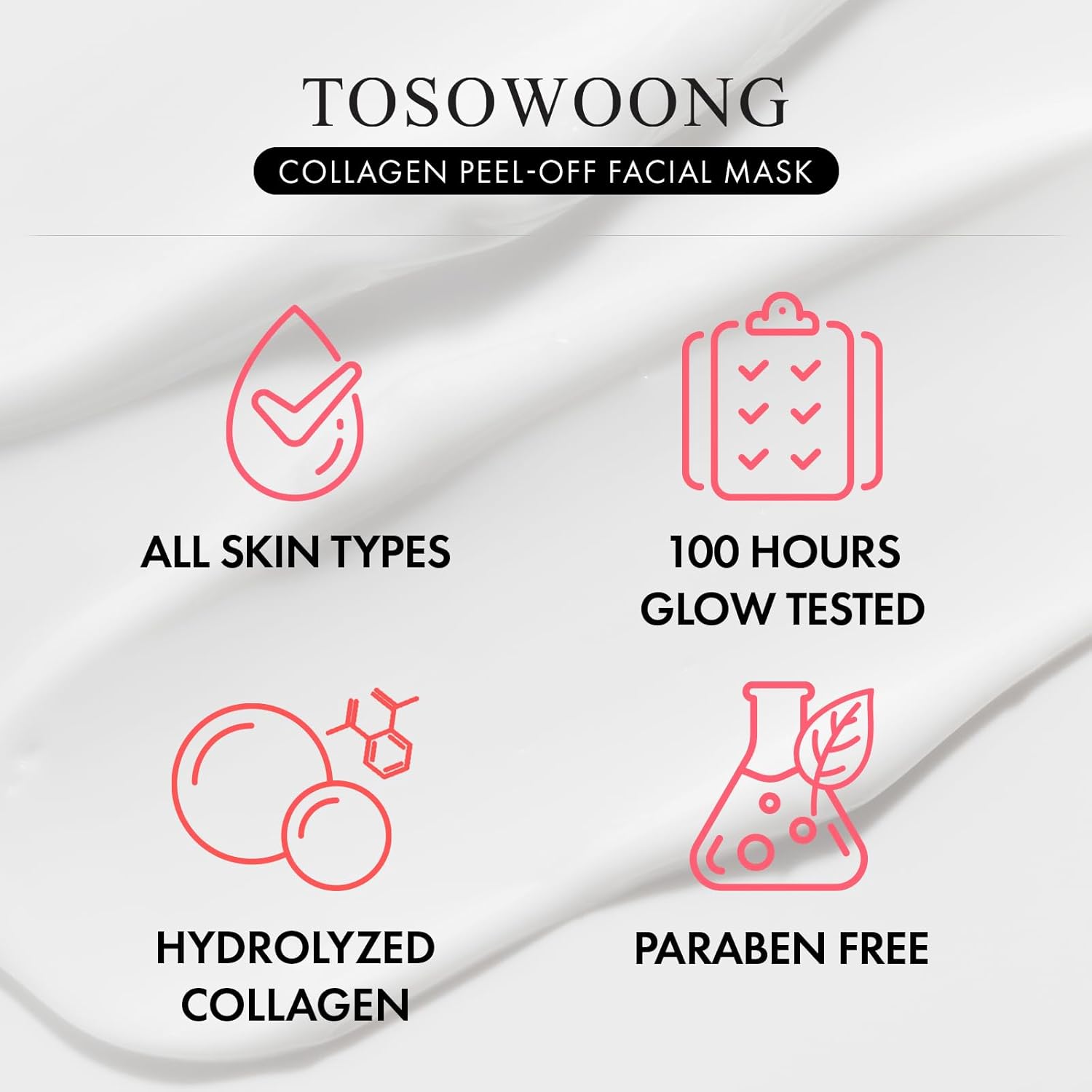 TOSOWOONG Real Collagen Fit, Hydrolyzed Collagen Wrapping Mask, Peel Off Facial Mask for elasticity, Hydrating, Glow, Glass Skin, Face Moisturizer, Self Care, Korean Skin Care, 50ml, 1.69 fl. oz. - pokemaTOSOWOONG Real Collagen Fit, Hydrolyzed Collagen Wrapping Mask, Peel Off Facial Mask for elasticity, Hydrating, Glow, Glass Skin, Face Moisturizer, Self Care, Korean Skin Care, 50ml, 1.69 fl. oz.