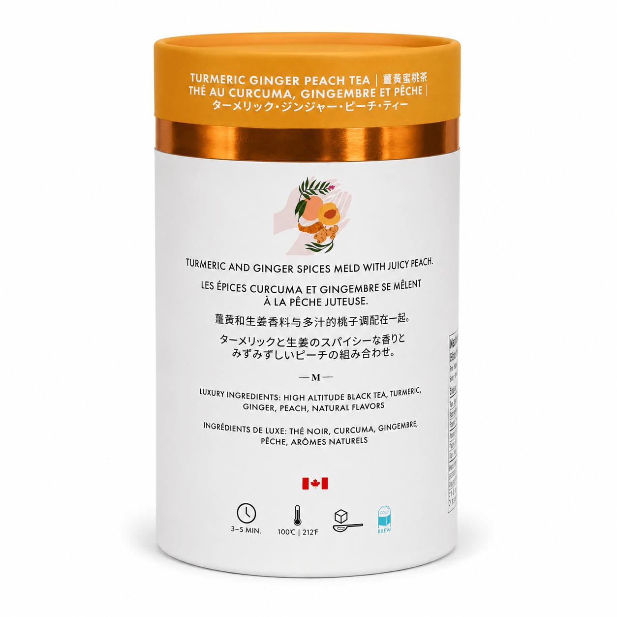 Turmeric Ginger Peach Luxury Tea | Canadian | 24ct - pokemaTurmeric Ginger Peach Luxury Tea | Canadian | 24ct
