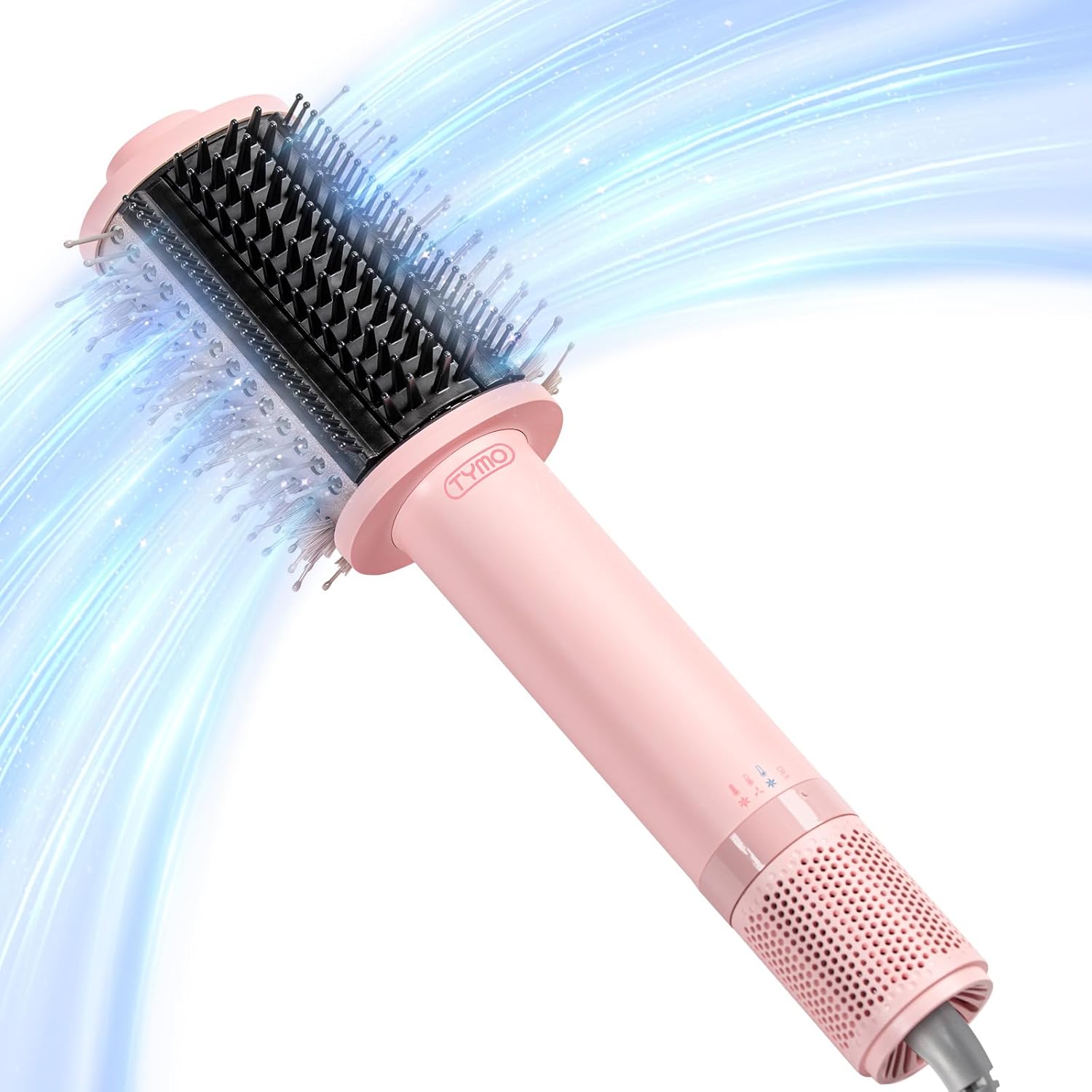 TYMO 4.0 Hair Blow Dryer Brush - Lightweight 3X Faster Drying 5-in-1 Ionic Blowout Hair Dryer Brush Adds Shine, Volume & Fullness for Smooth, Anti-Frizz Straight, Curl & Blowout Styles, Pink - pokemaTYMO 4.0 Hair Blow Dryer Brush - Lightweight 3X Faster Drying 5-in-1 Ionic Blowout Hair Dryer Brush Adds Shine, Volume & Fullness for Smooth, Anti-Frizz Straight, Curl & Blowout Styles, Pink