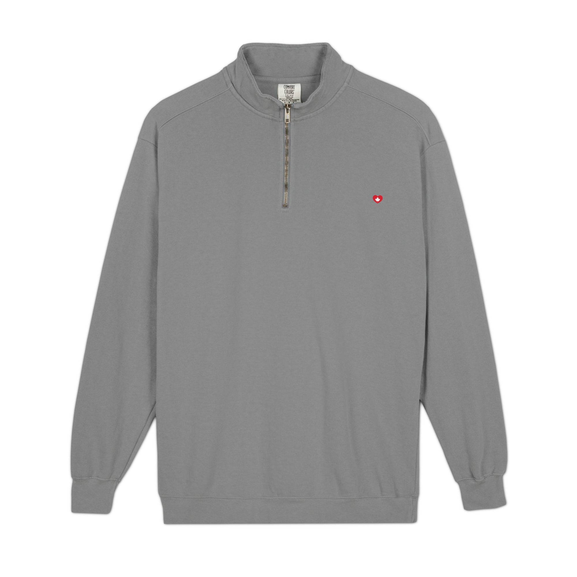 Unisex garment-dyed quarter-zip sweatshirt - pokemaProduct mockup
