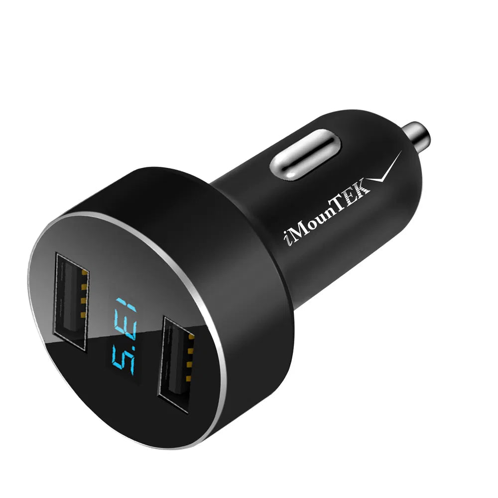 Universal 15W/3.1A Dual USB Car Charger Adapter Aluminum Alloy Fast Car Charging Adapter For IPhone XR XS Tablet PC - pokema5b9a1ac0836dd77eb1f229832074be6b