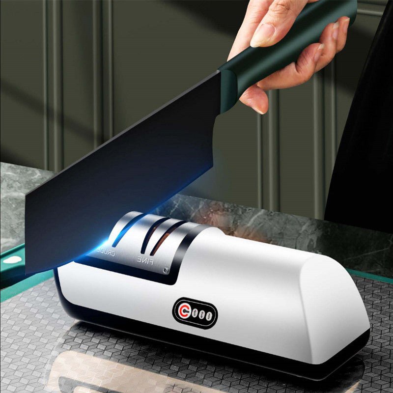USB Rechargeable Electric Knife Sharpener Automatic Adjustable Kitchen Tool For Fast Sharpening Knives Scissors And Grinders Gadgets - pokema4fbde2adac9328be095d80e02410af48