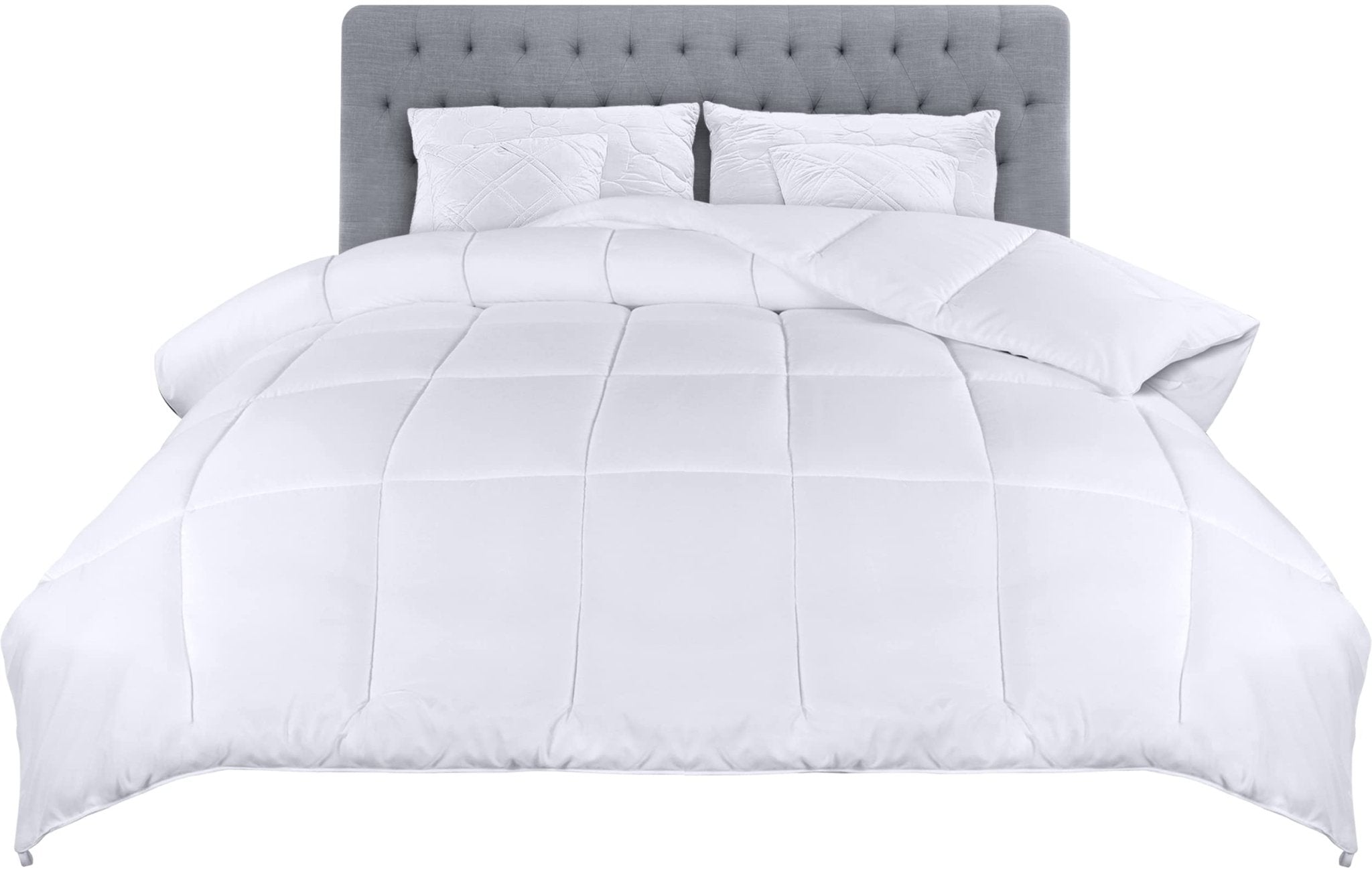 Utopia Bedding Comforters Queen Size, All Season Duvet Insert, Down Alternative Box Stitched Bed Comforter with Corner Tabs, Machine Washable (White) - pokemaUtopia Bedding Comforters Queen Size, All Season Duvet Insert, Down Alternative Box Stitched Bed Comforter with Corner Tabs, Machine Washable (White)