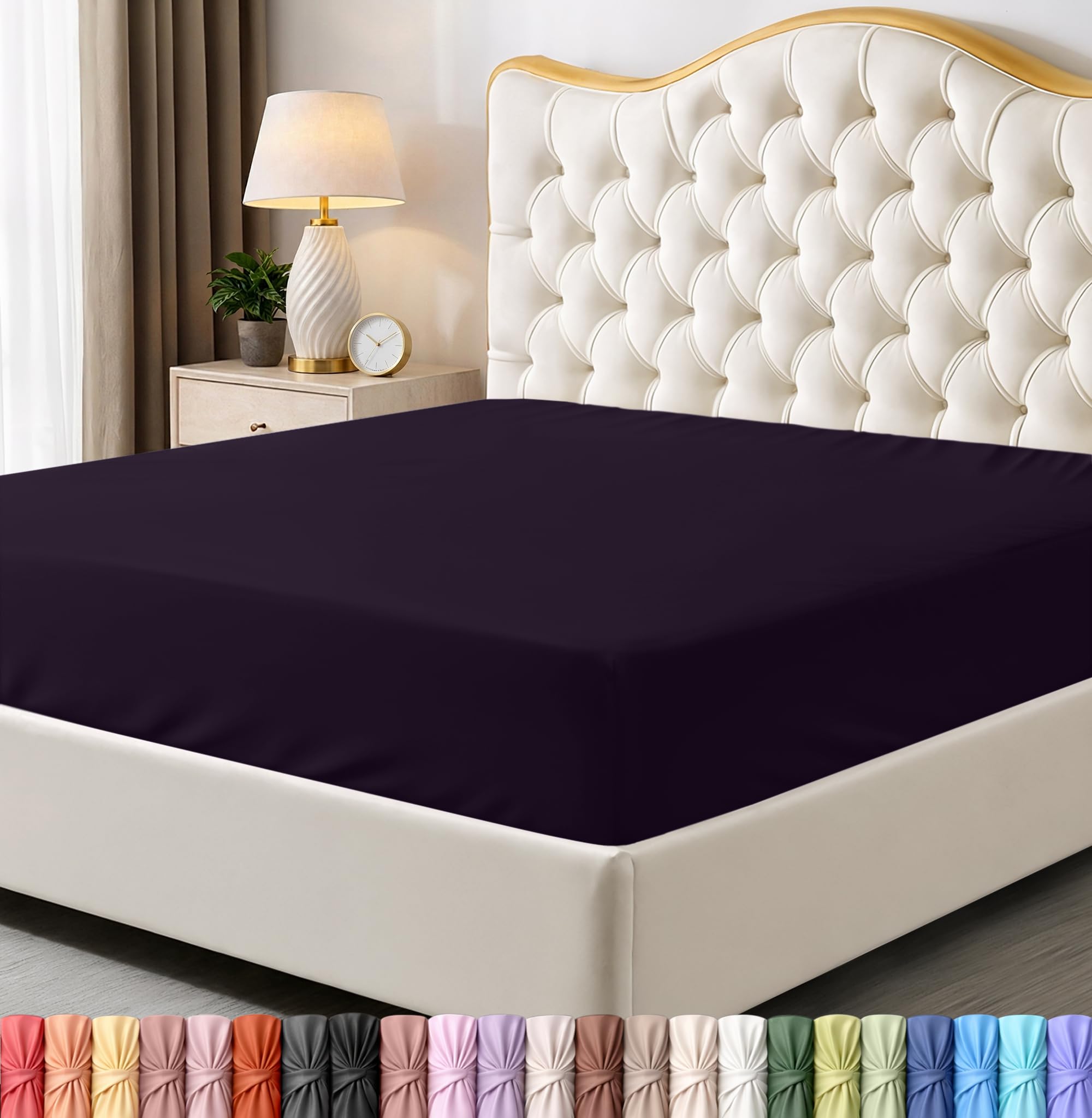 Utopia Bedding Queen Fitted Sheet - Bottom Sheet - Deep Pocket - Soft Microfiber -Shrinkage and Fade Resistant-Easy Care -1 Fitted Sheet Only (Grey) - pokemaUtopia Bedding Queen Fitted Sheet - Bottom Sheet - Deep Pocket - Soft Microfiber -Shrinkage and Fade Resistant-Easy Care -1 Fitted Sheet Only (Grey)