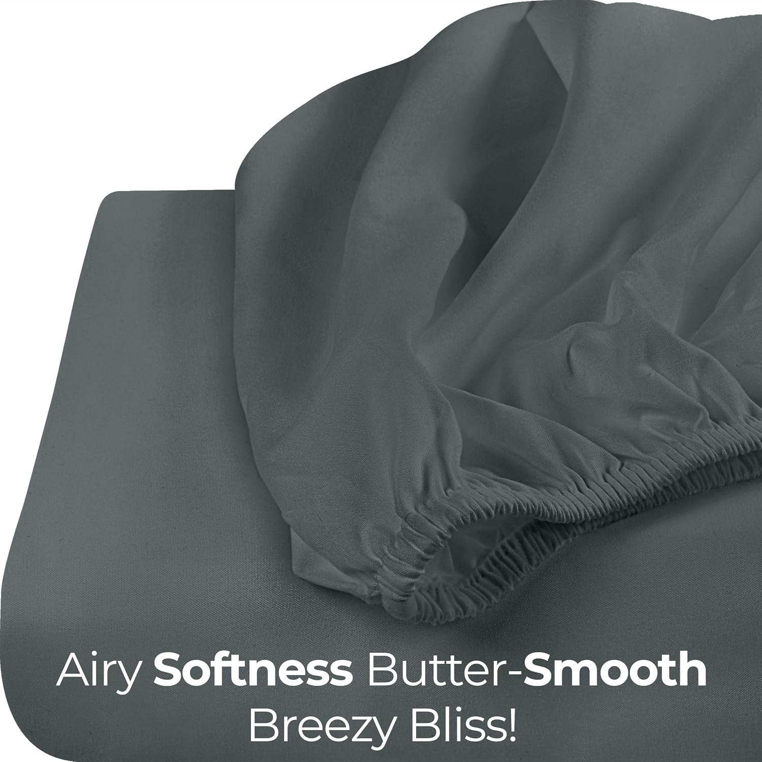 Utopia Bedding Queen Fitted Sheet - Bottom Sheet - Deep Pocket - Soft Microfiber -Shrinkage and Fade Resistant-Easy Care -1 Fitted Sheet Only (Grey) - pokemaUtopia Bedding Queen Fitted Sheet - Bottom Sheet - Deep Pocket - Soft Microfiber -Shrinkage and Fade Resistant-Easy Care -1 Fitted Sheet Only (Grey)